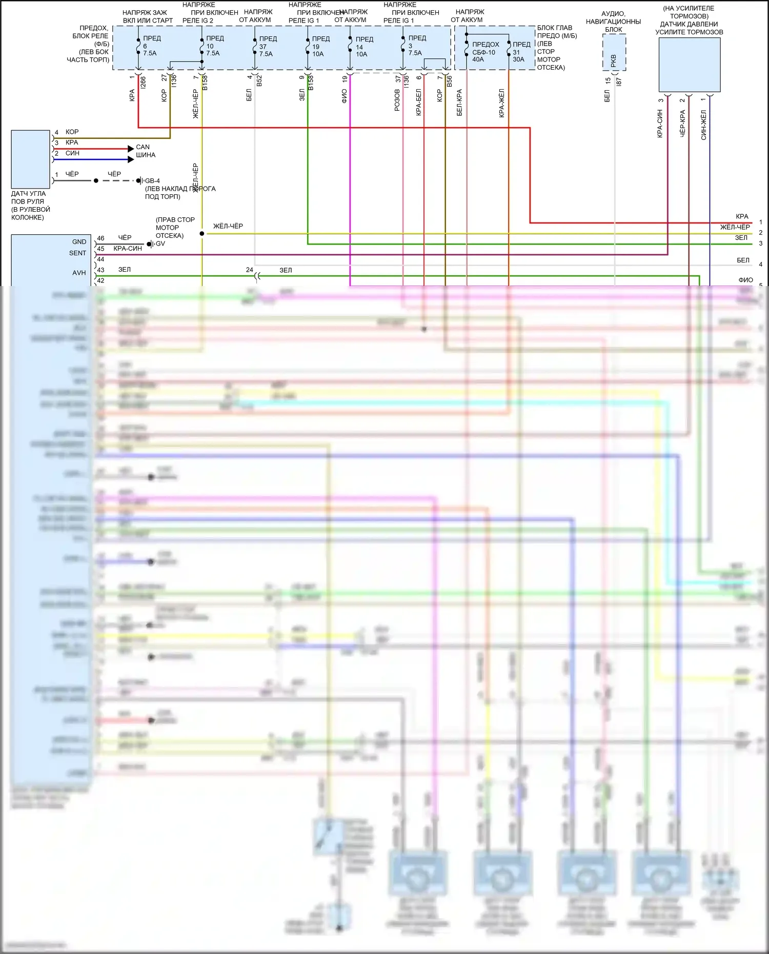 Forester Subaru SK рестайлинг (2021-2024): Антиблокировочная система abs электросхема (1 из 2) 