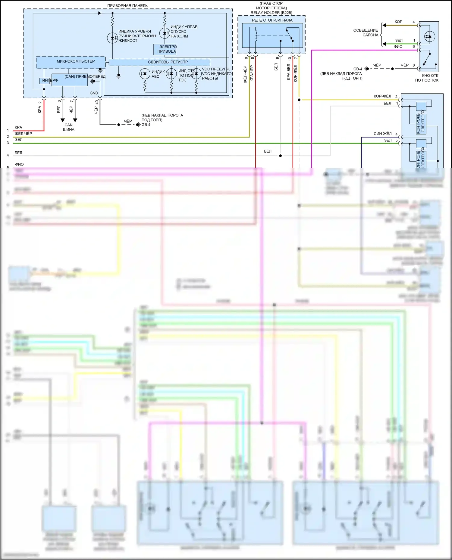 Forester Subaru SK рестайлинг (2021-2024): Антиблокировочная система abs электросхема (2 из 2) 