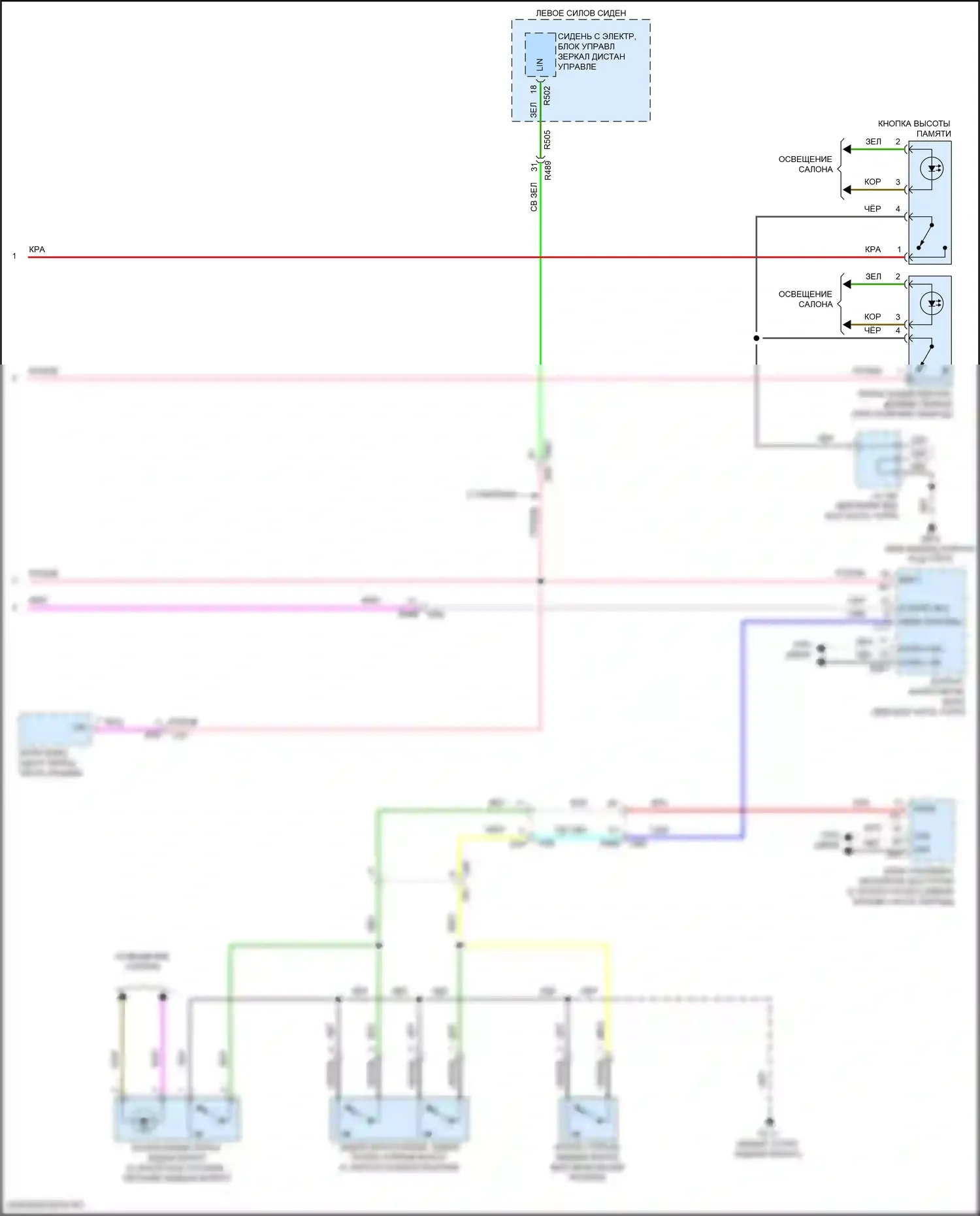 Forester Subaru SK рестайлинг (2021-2024): Электросхема доводчика двери питания (2 из 2) 