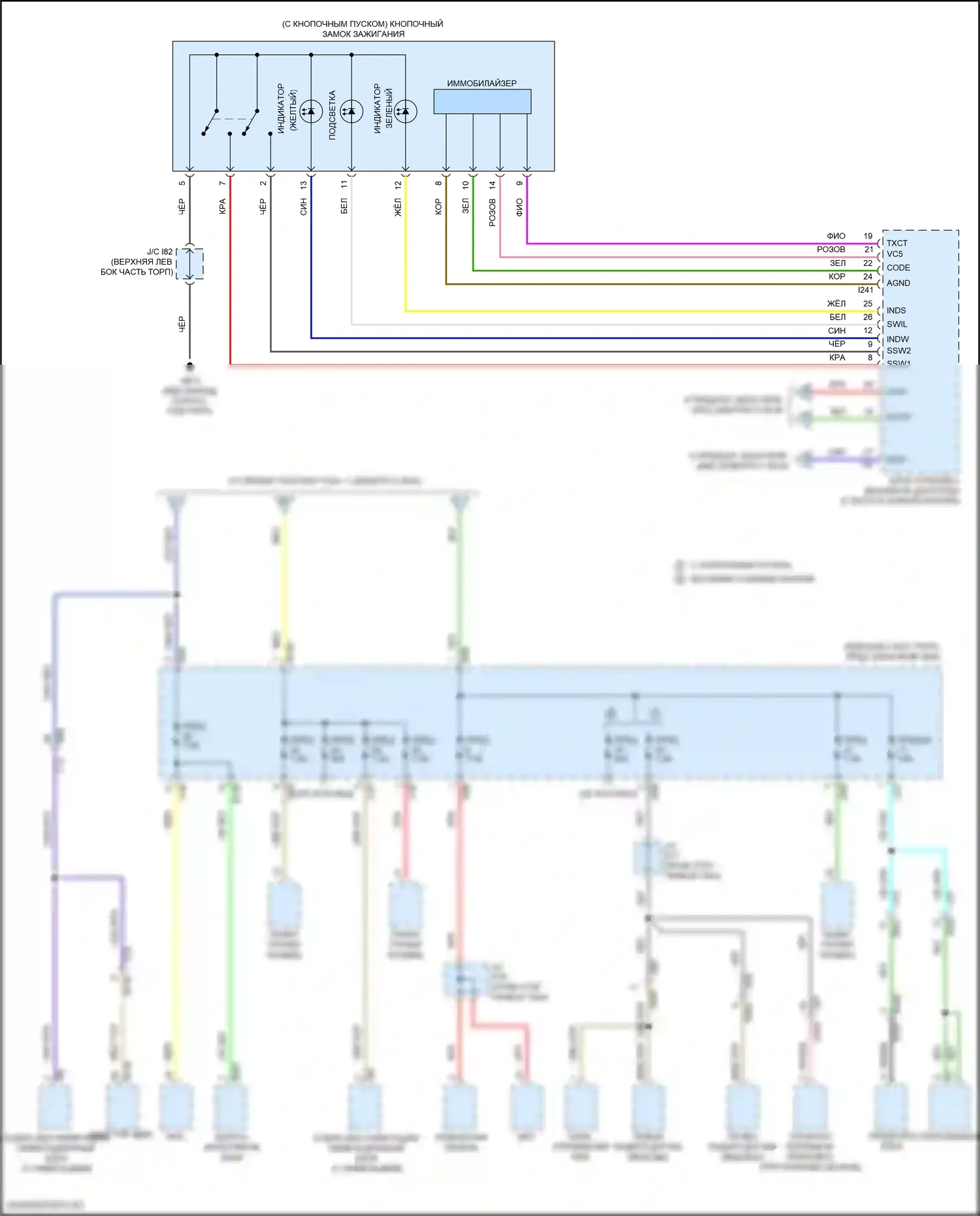 Forester Subaru SK рестайлинг (2021-2024): Электросхема блока предохранителей реле (4 из 8) 
