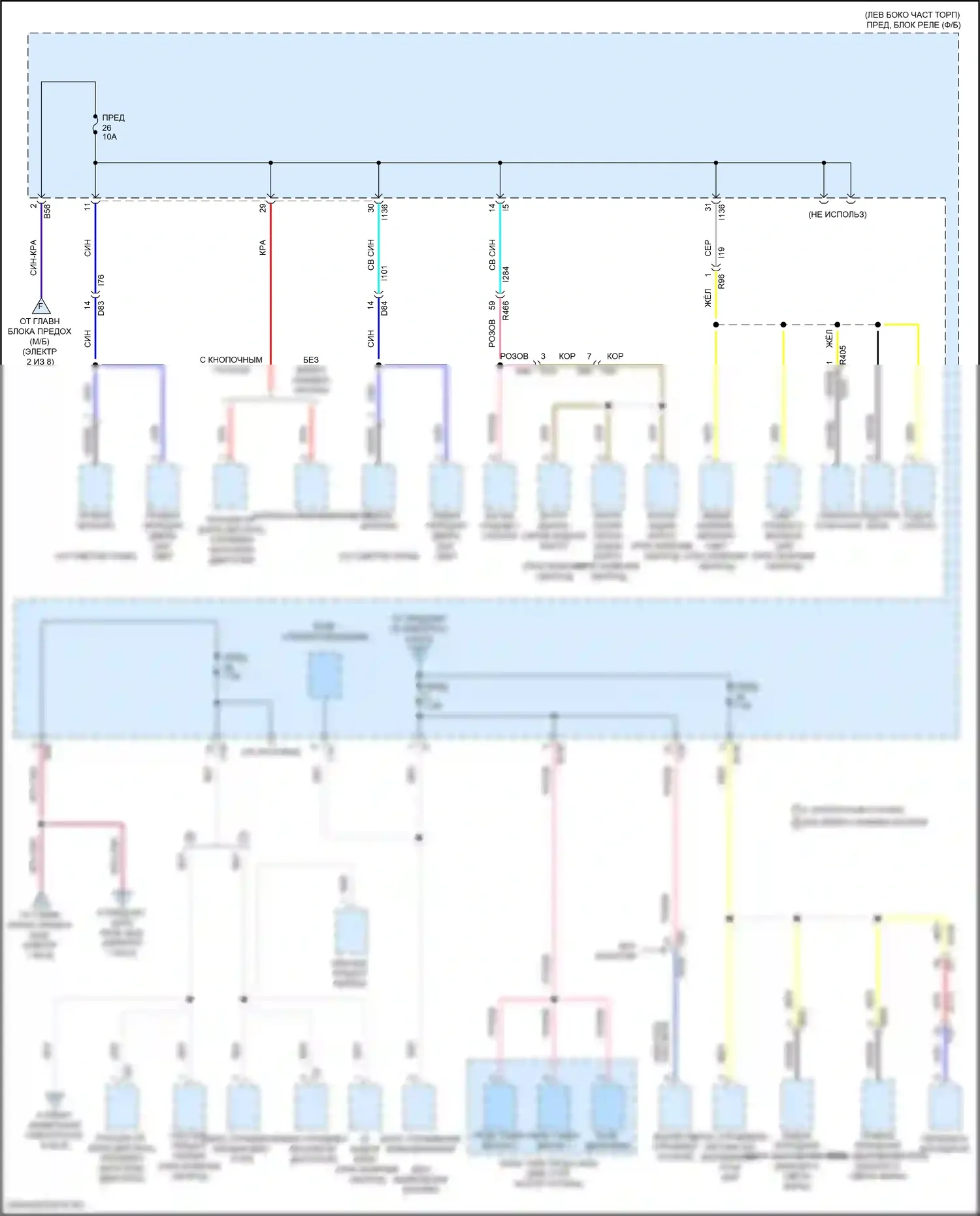 Forester Subaru SK рестайлинг (2021-2024): Электросхема блока предохранителей реле (5 из 8) 