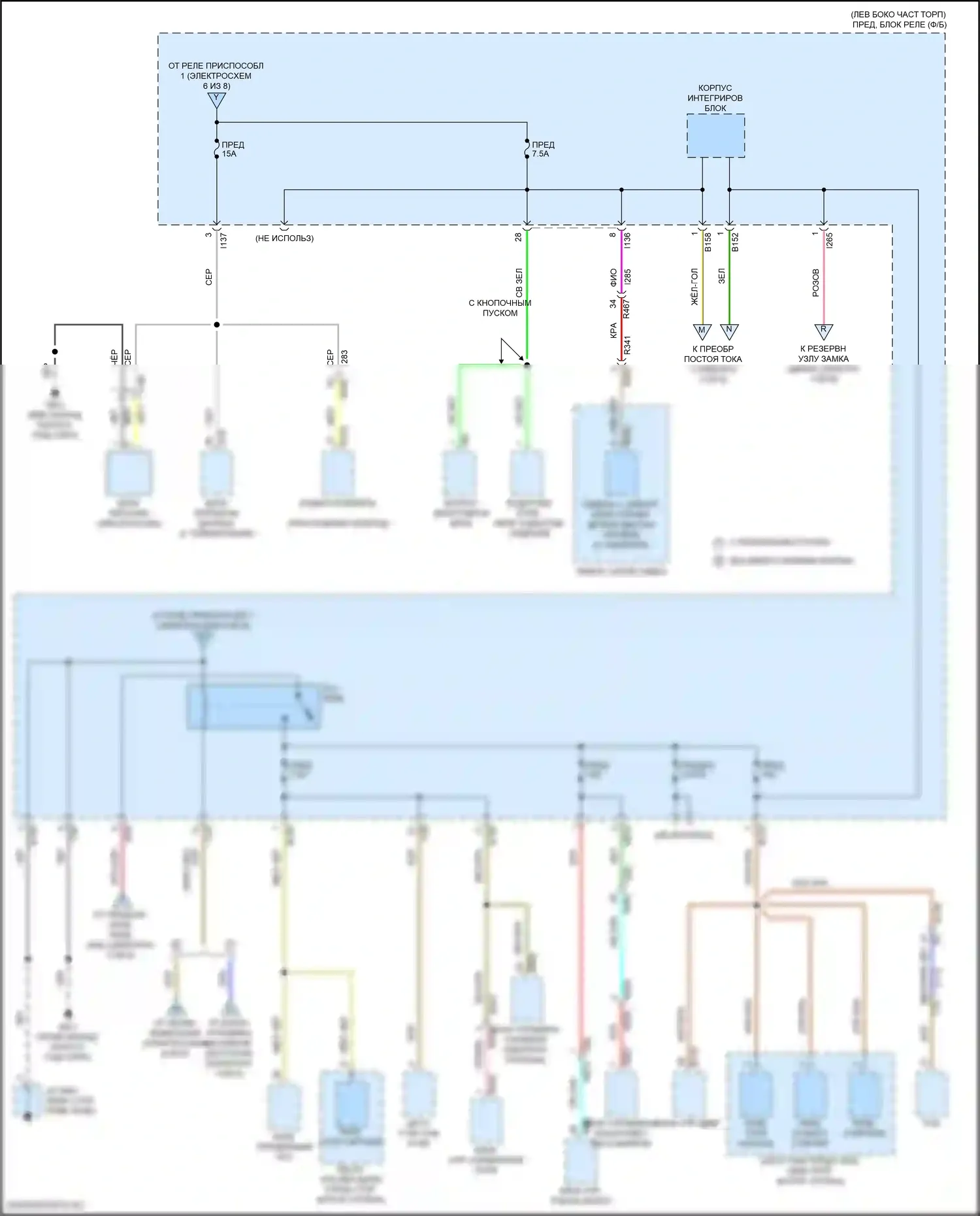 Forester Subaru SK рестайлинг (2021-2024): Электросхема блока предохранителей реле (7 из 8) 