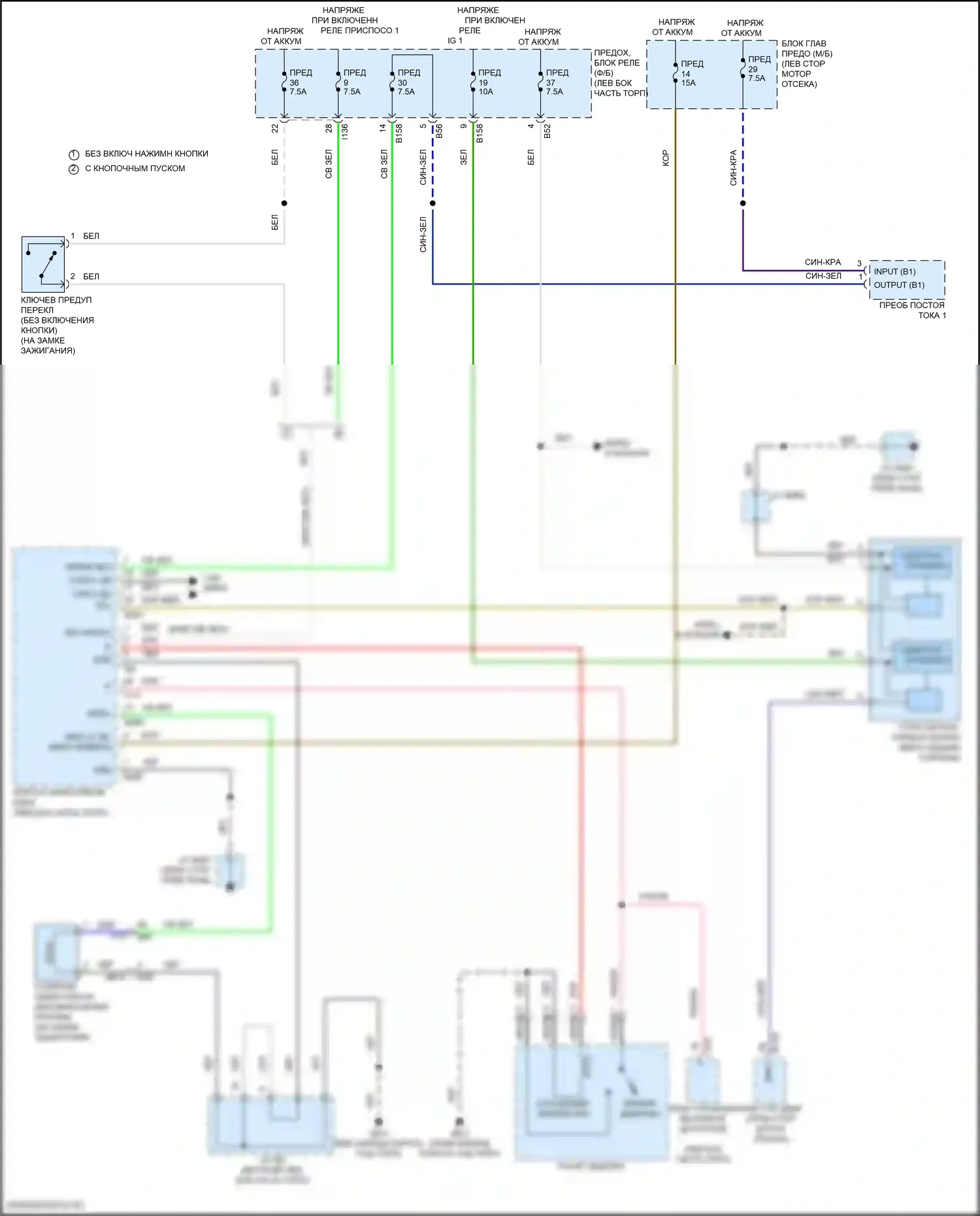 Forester Subaru SK рестайлинг (2021-2024): Электросхема блокировки селектора 