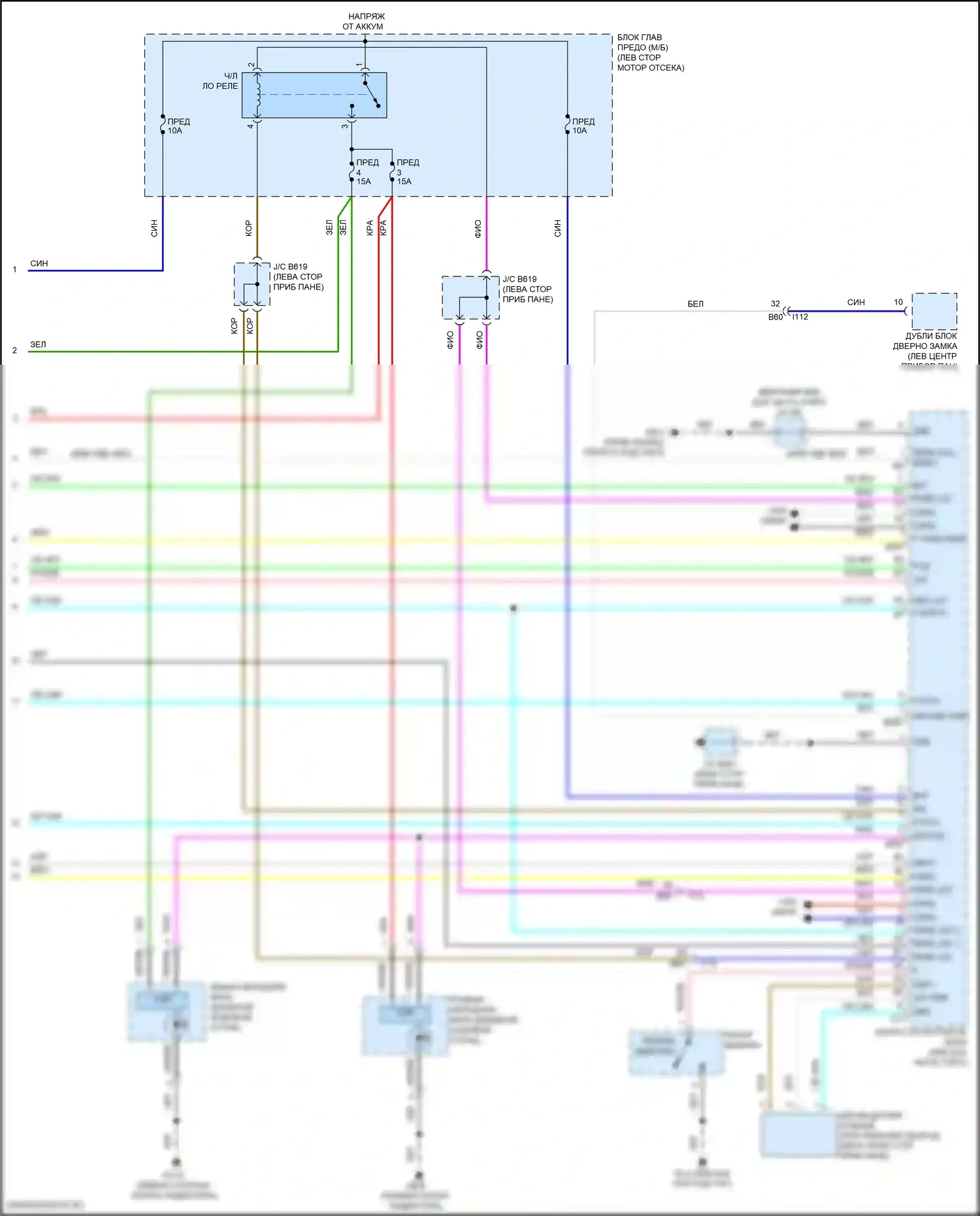 Forester Subaru SK рестайлинг (2021-2024): Электросхема фар (3 из 3) 
