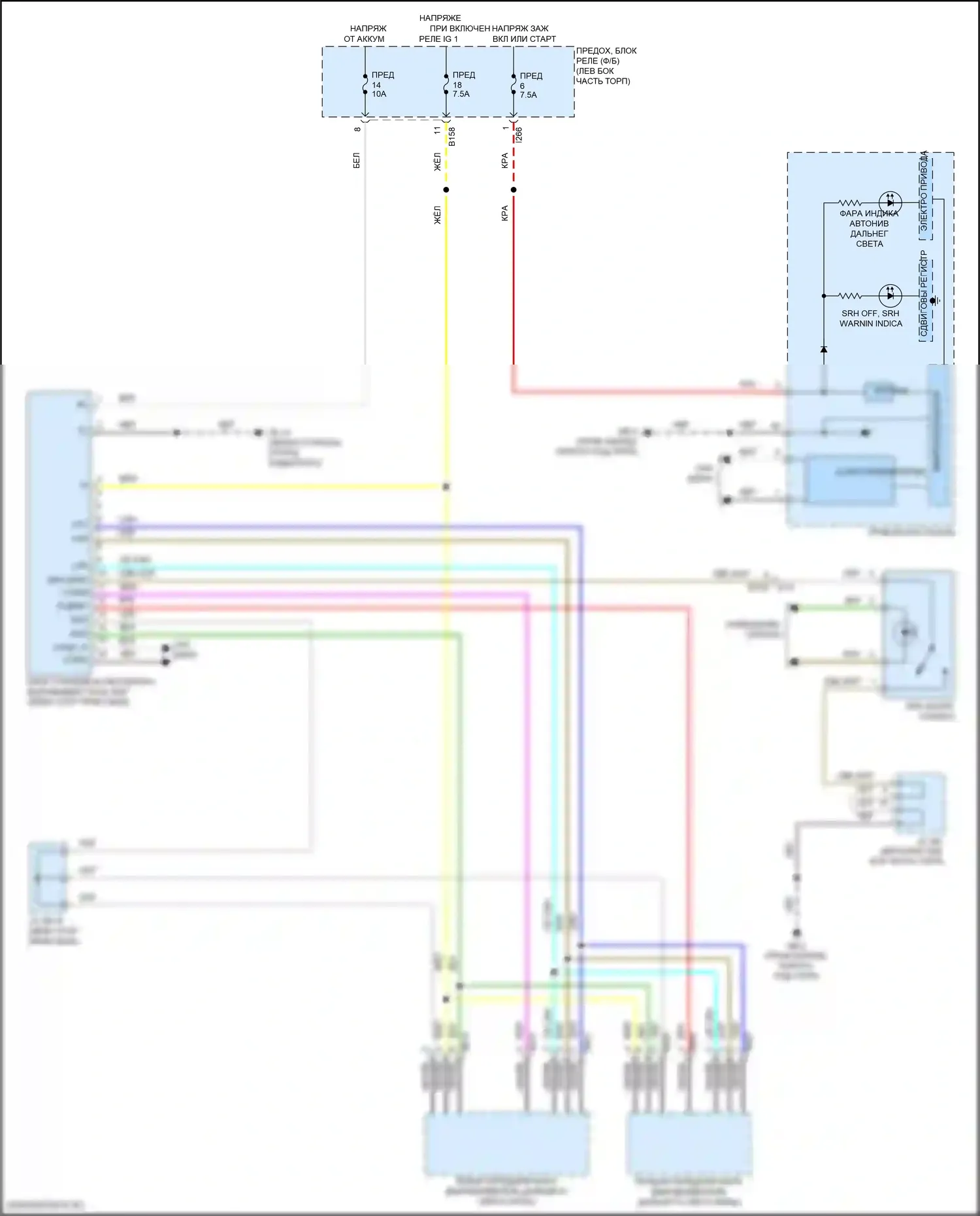 Forester Subaru SK рестайлинг (2021-2024): Электросхема корректора фар 