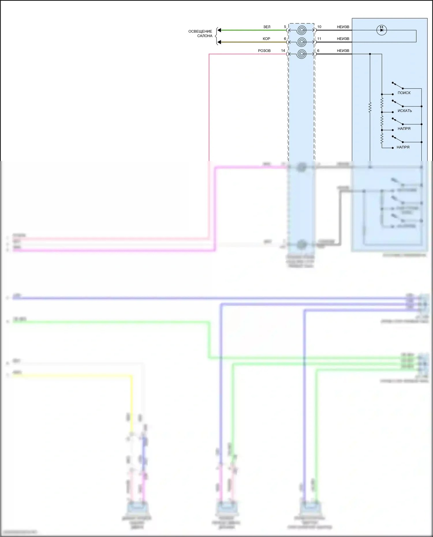 Forester Subaru SK рестайлинг (2021-2024): Электросхема магнитолы, без аудио усилителя и телематики (2 из 2) 