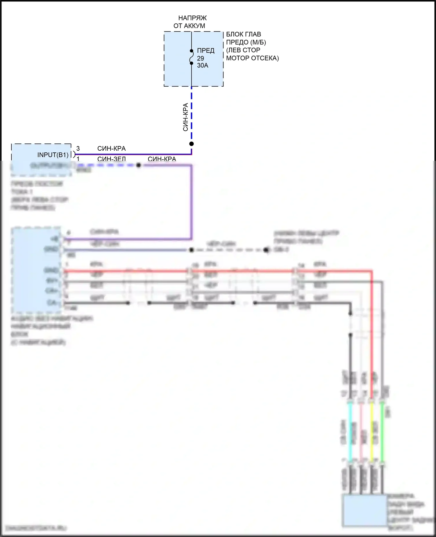 Forester Subaru SK рестайлинг (2021-2024): Электросхема камеры заднего вида 