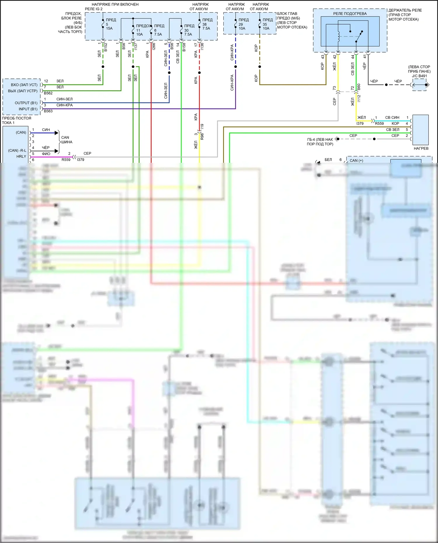 Forester Subaru SK рестайлинг (2021-2024): Электросхема зрения 