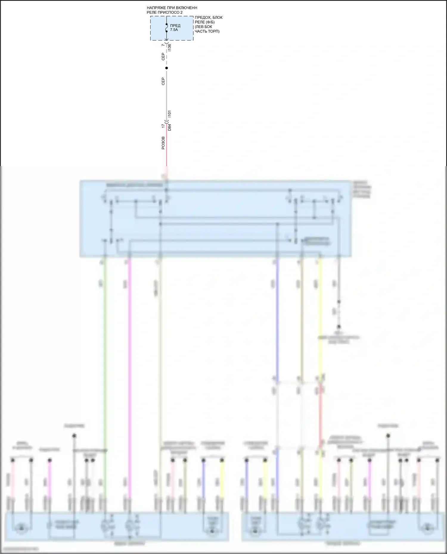 Forester Subaru SK рестайлинг (2021-2024): Электросхема силового зеркала 