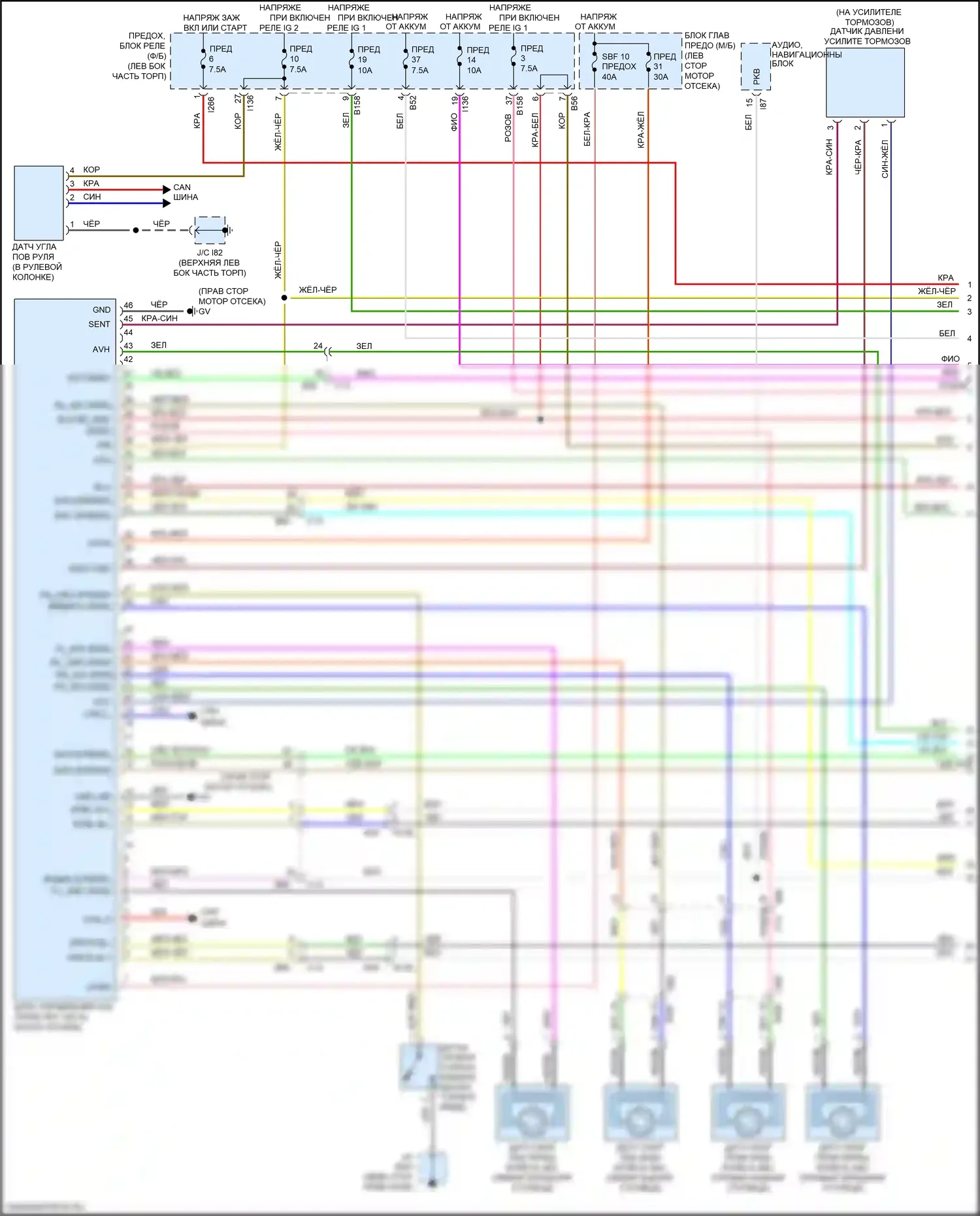 Forester Subaru SK (2018-2021): Антиблокировочная система abs электросхема (1 из 2) 
