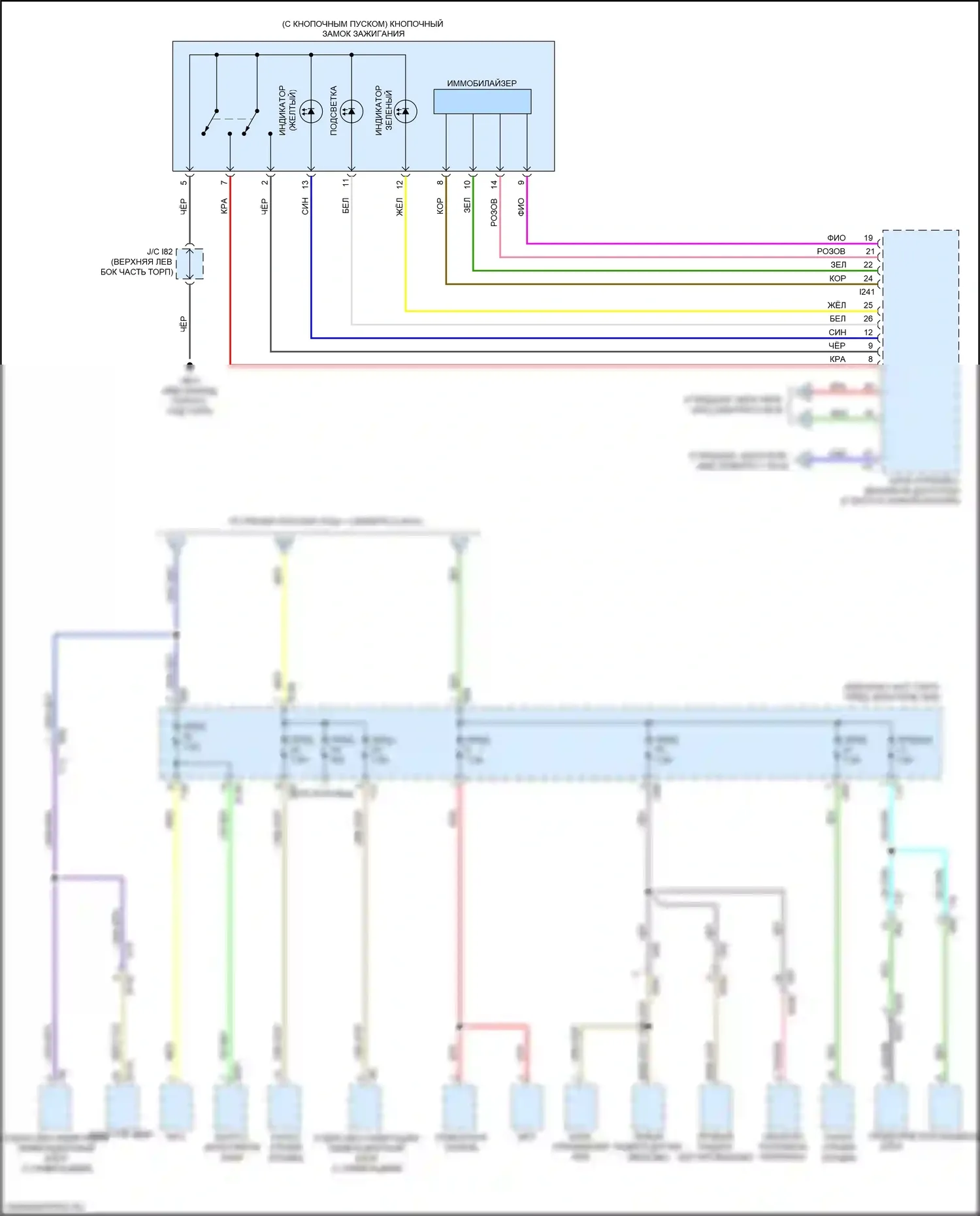 Forester Subaru SK (2018-2021): Электросхема блока предохранителей реле (4 из 8) 