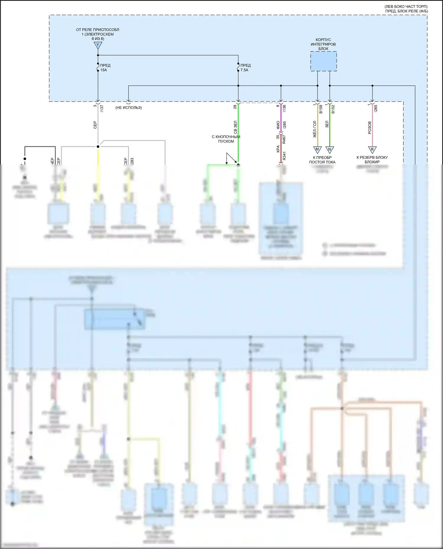 Forester Subaru SK (2018-2021): Электросхема блока предохранителей реле (7 из 8) 