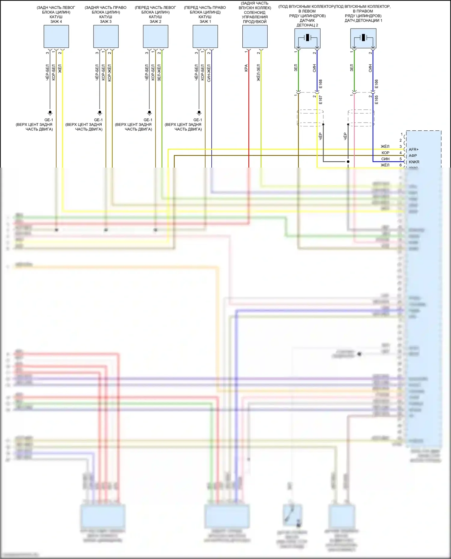 Forester Subaru SK (2018-2021): Электросхема двигателя 2.5l (7 из 7) 