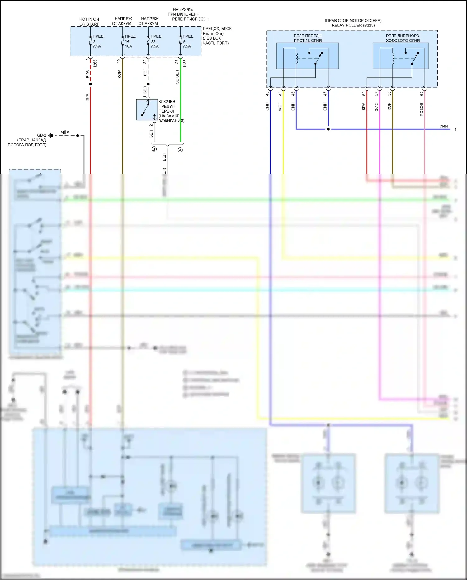 Forester Subaru SK (2018-2021): Электросхема фар (1 из 3) 