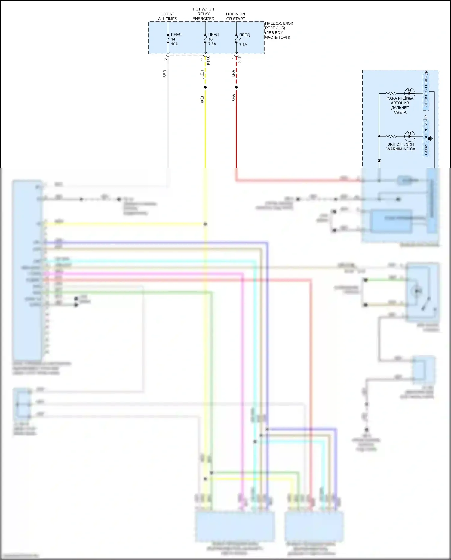 Forester Subaru SK (2018-2021): Электросхема корректора фар 