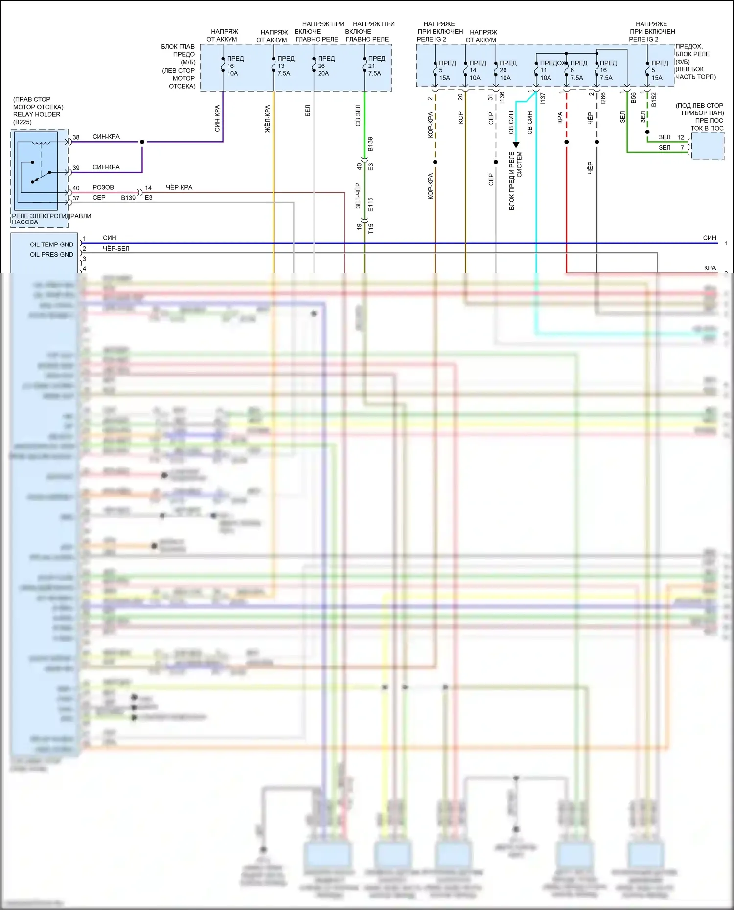 Forester Subaru SK (2018-2021): Электросхема коробки передач (1 из 2) 