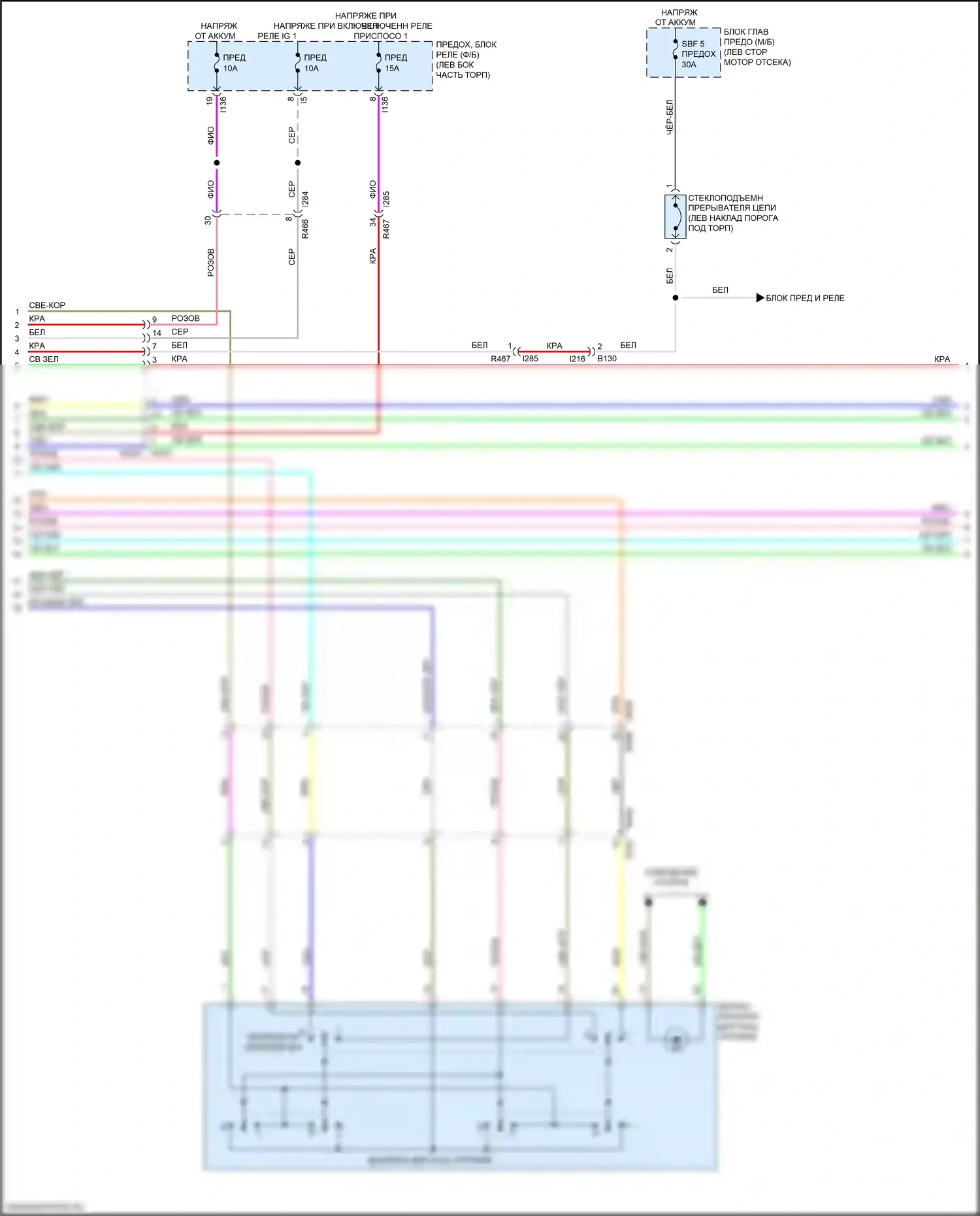 Forester Subaru SK (2018-2021): Электросхема систем памяти (2 из 3) 
