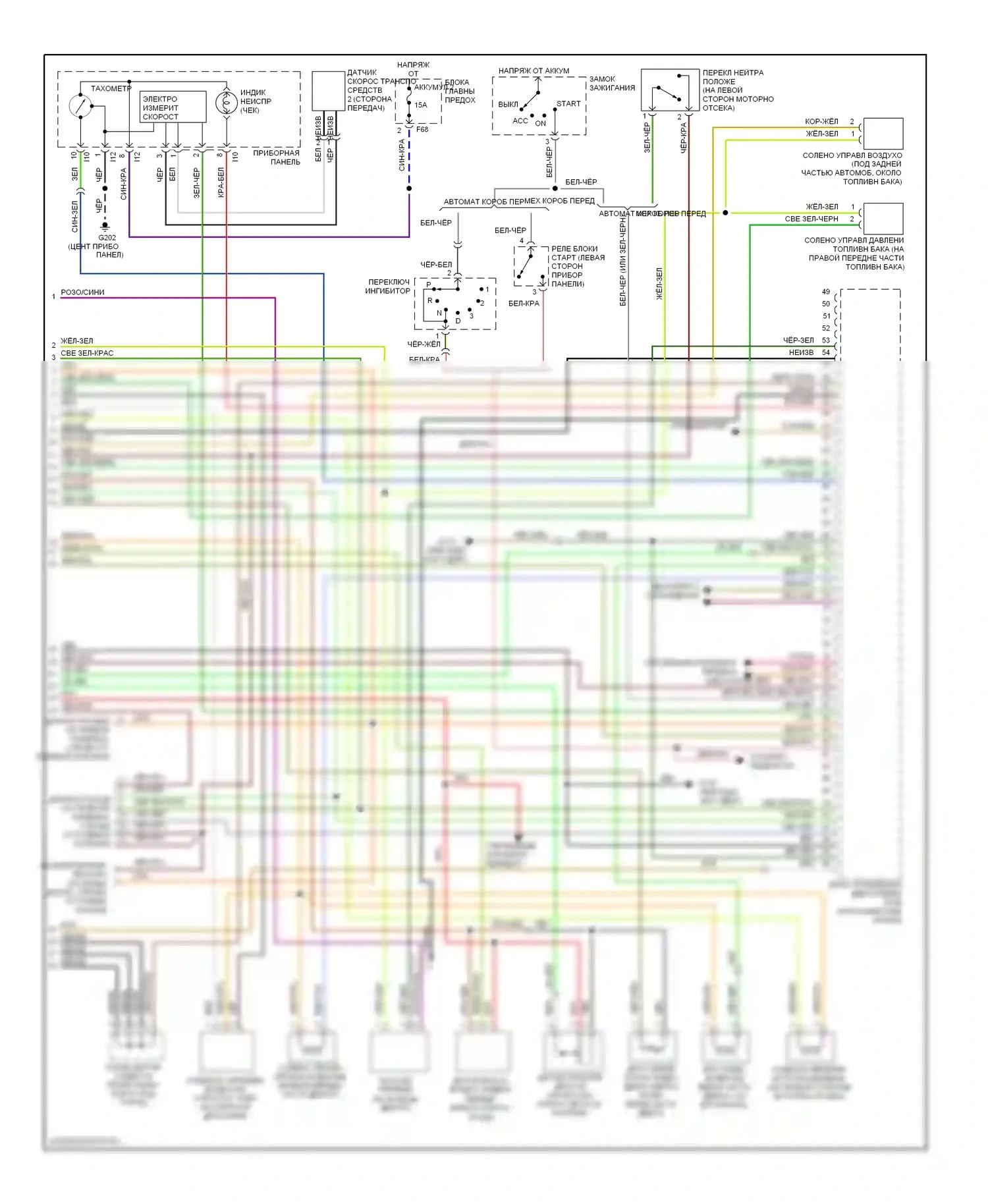 Impreza Subaru GC/GF (1992-2000): Электросхема двигателя 2.2ls (2 из 2) 