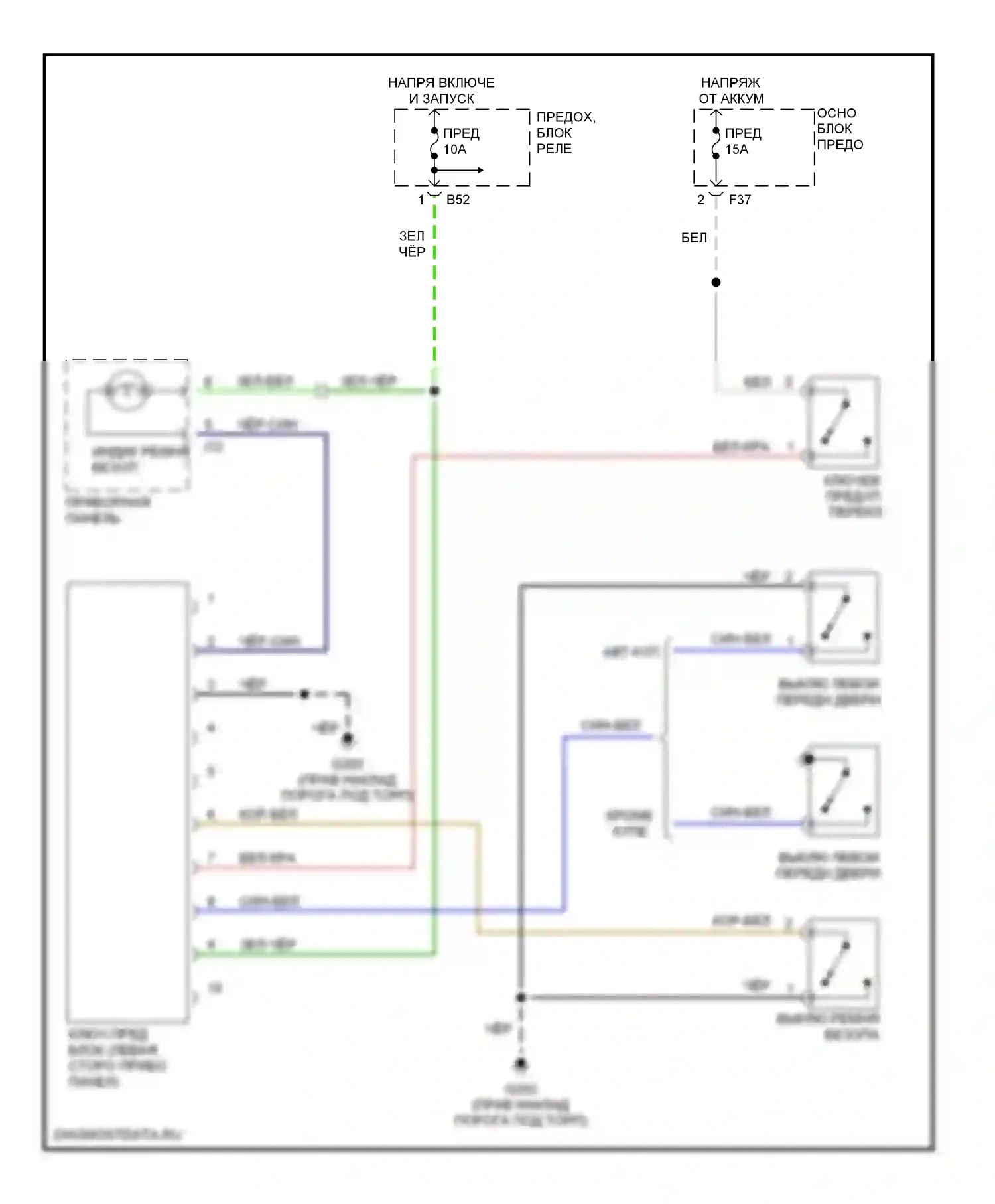Impreza Subaru GC/GF (1992-2000): Электросхемы системы оповещения 