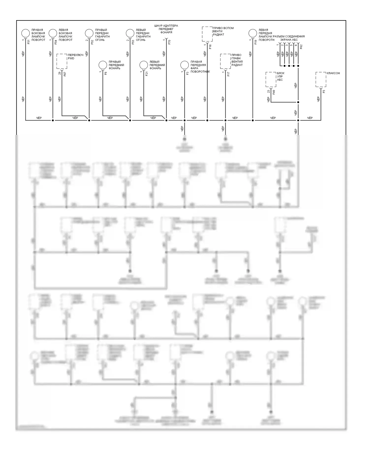 Impreza Subaru GC/GF (1992-2000): Электросхема разводки массы (1 из 2) 
