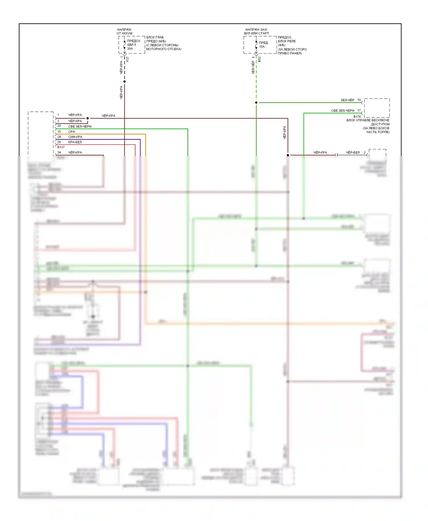 Impreza Subaru GD/GC/GG рестайлинг 2 (2005-2007): 2,5л турбо, can шина электросхема соединений 
