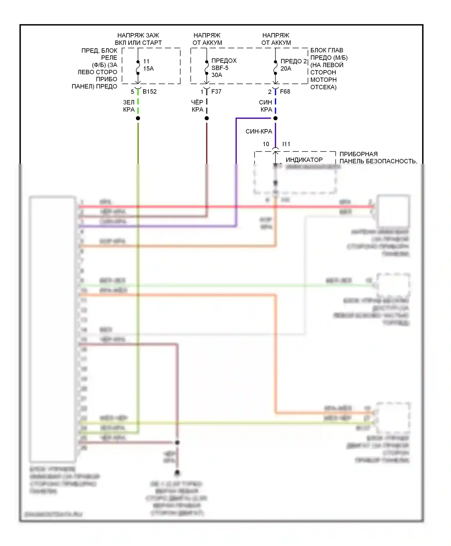 Impreza Subaru GD/GC/GG рестайлинг 2 (2005-2007): Электросхема иммобилайзера 