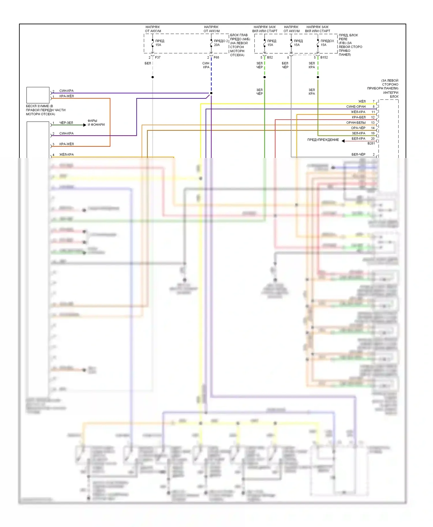 Impreza Subaru GD/GC/GG рестайлинг 2 (2005-2007): Электросхема центрального замка 