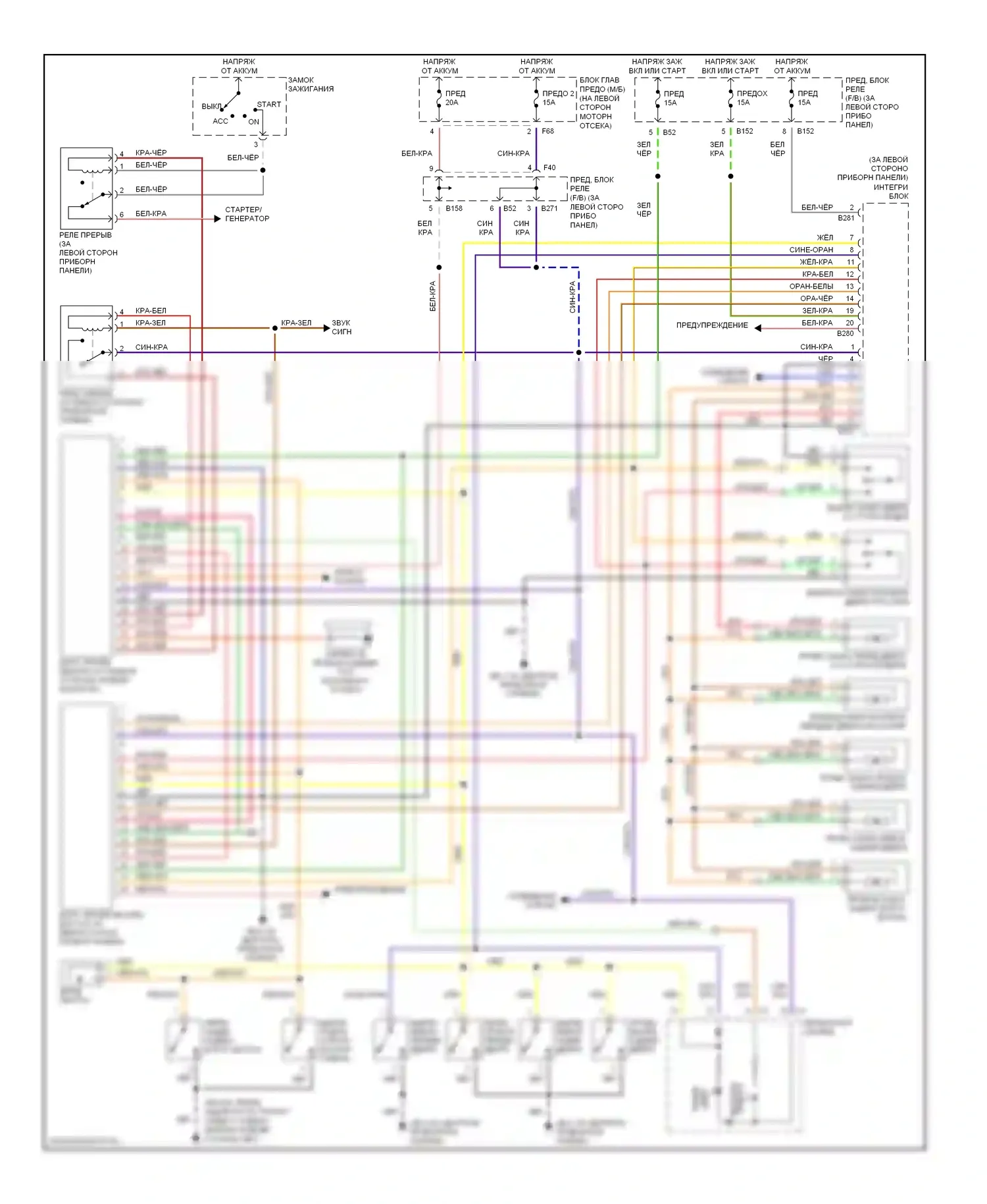 Impreza Subaru GD/GC/GG рестайлинг (2002-2005): Электросхема центрального замка, с бесключевым доступом 