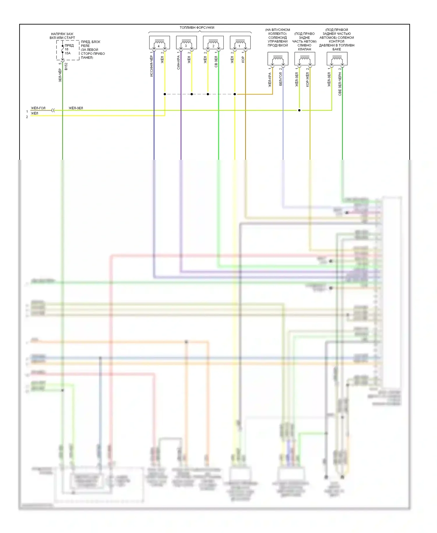 Impreza Subaru GD/GC/GG (2000-2002): Электросхема двигателя 2.2ls (3 из 3) 
