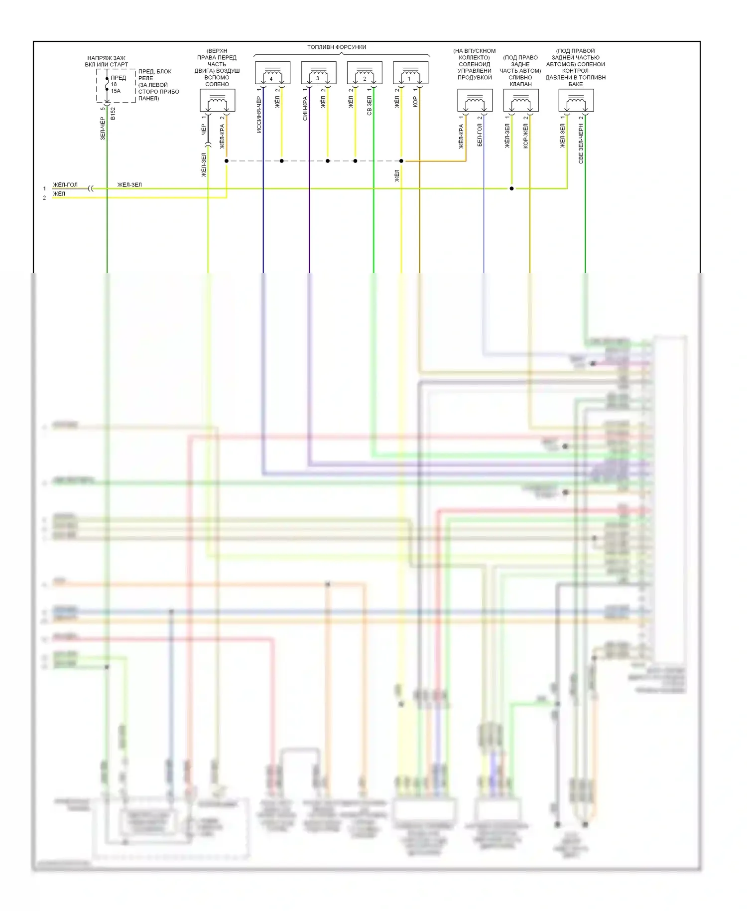 Impreza Subaru GD/GC/GG (2000-2002): Электросхема двигателя 2.5ls (3 из 3) 