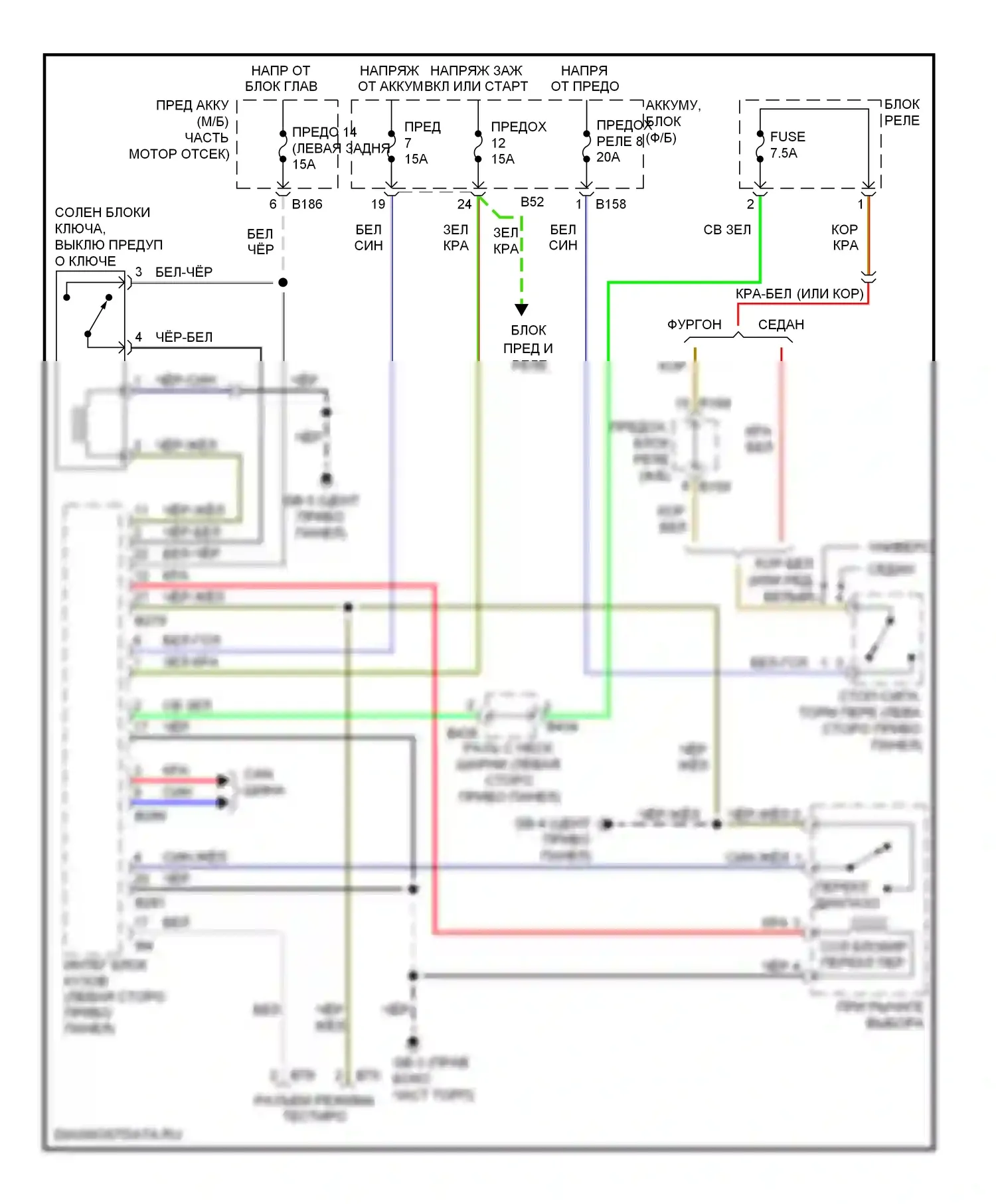 Impreza Subaru GH (2007-2011): Электросхема блокировки селектора 