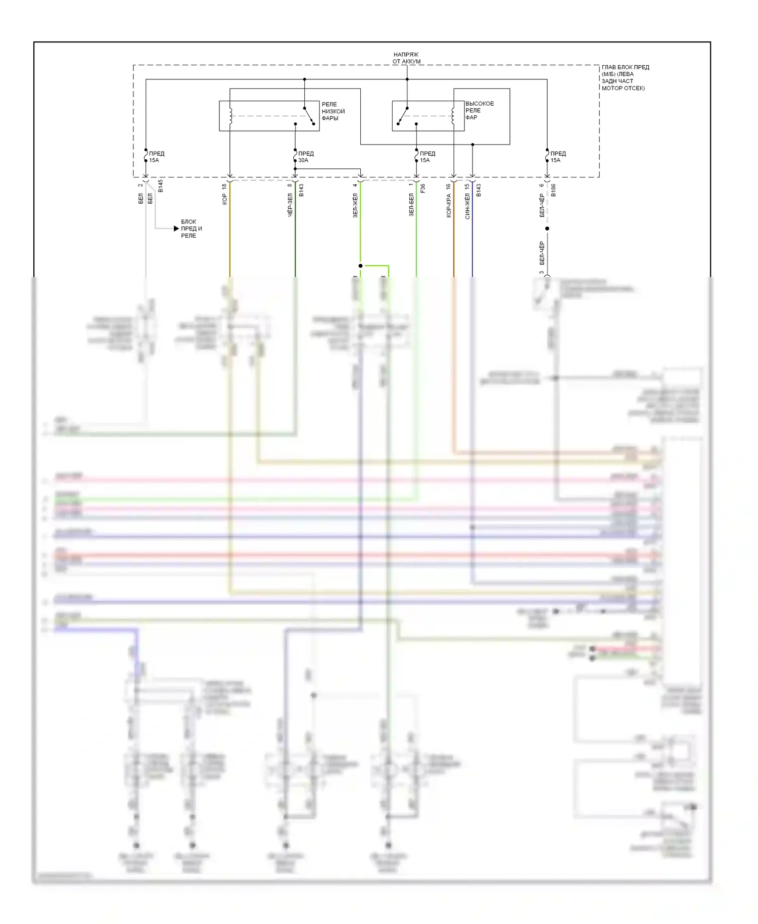 Impreza Subaru GH (2007-2011): Электросхема фар (2 из 2) 