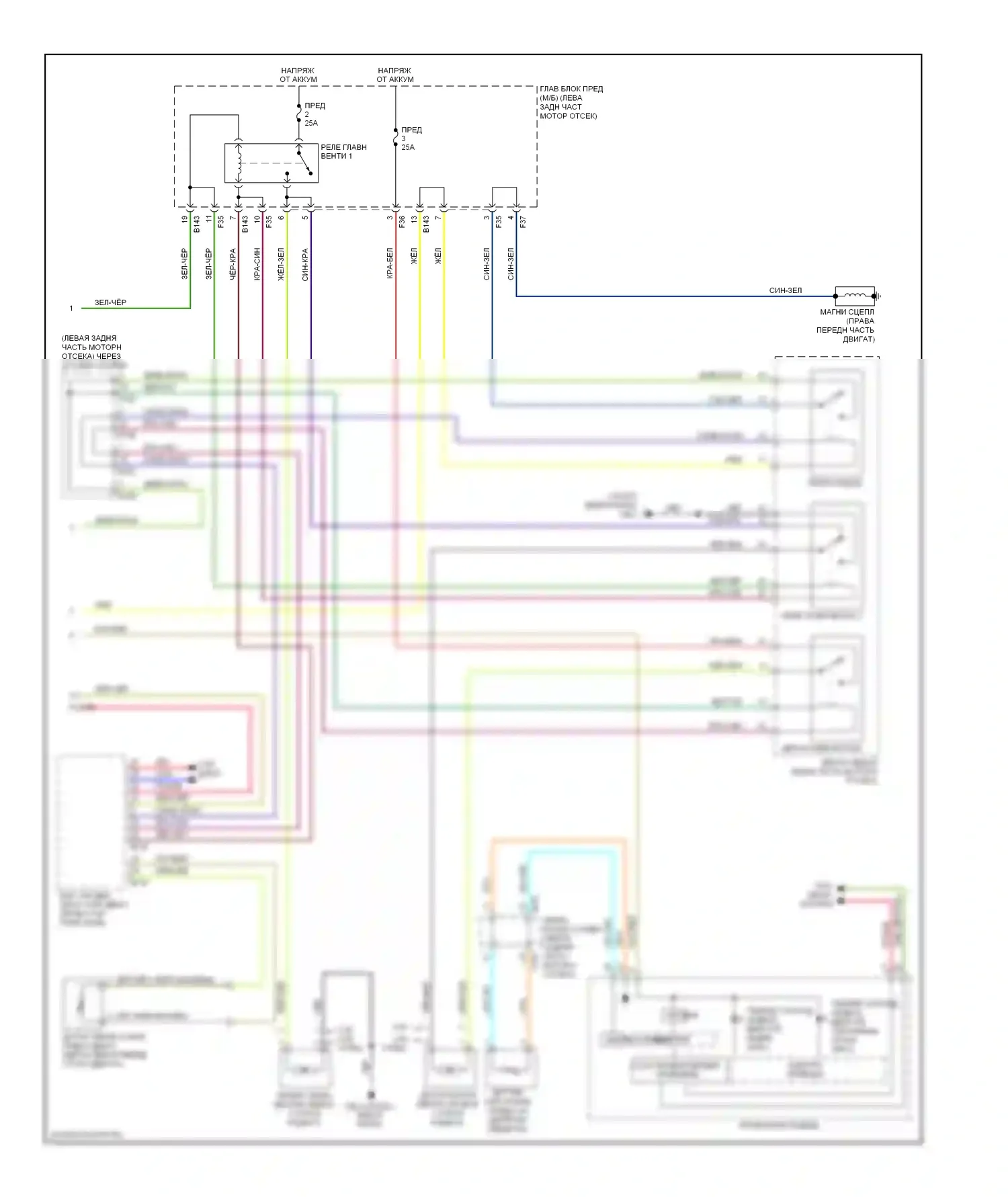 Impreza Subaru GH (2007-2011): Электросхема климат контроля (2 из 2) 
