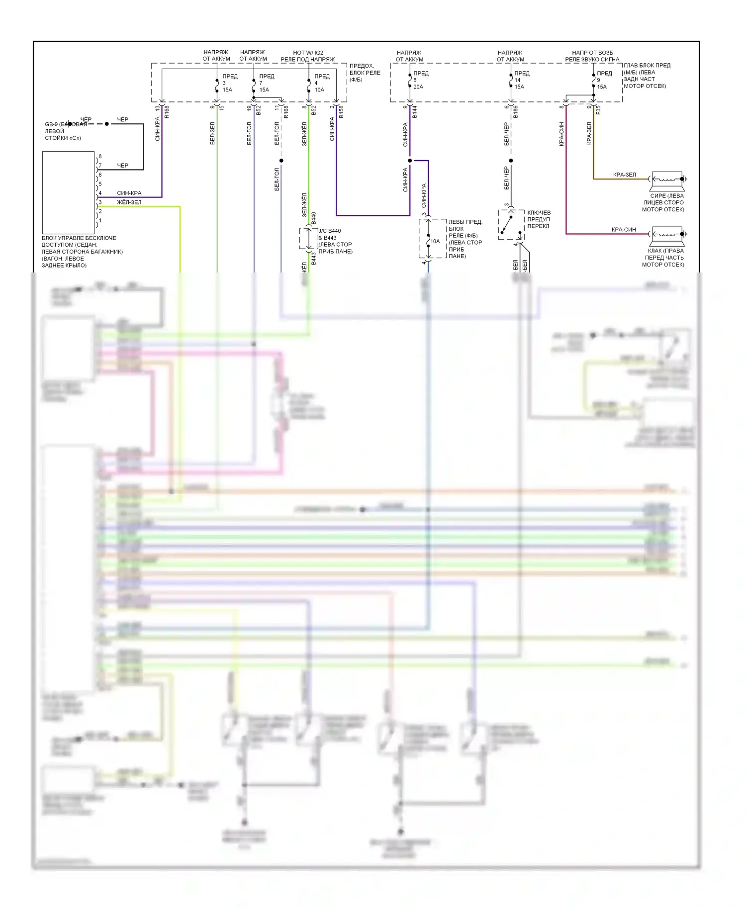 Impreza Subaru GH (2007-2011): Электросхема центрального замка (1 из 2) 