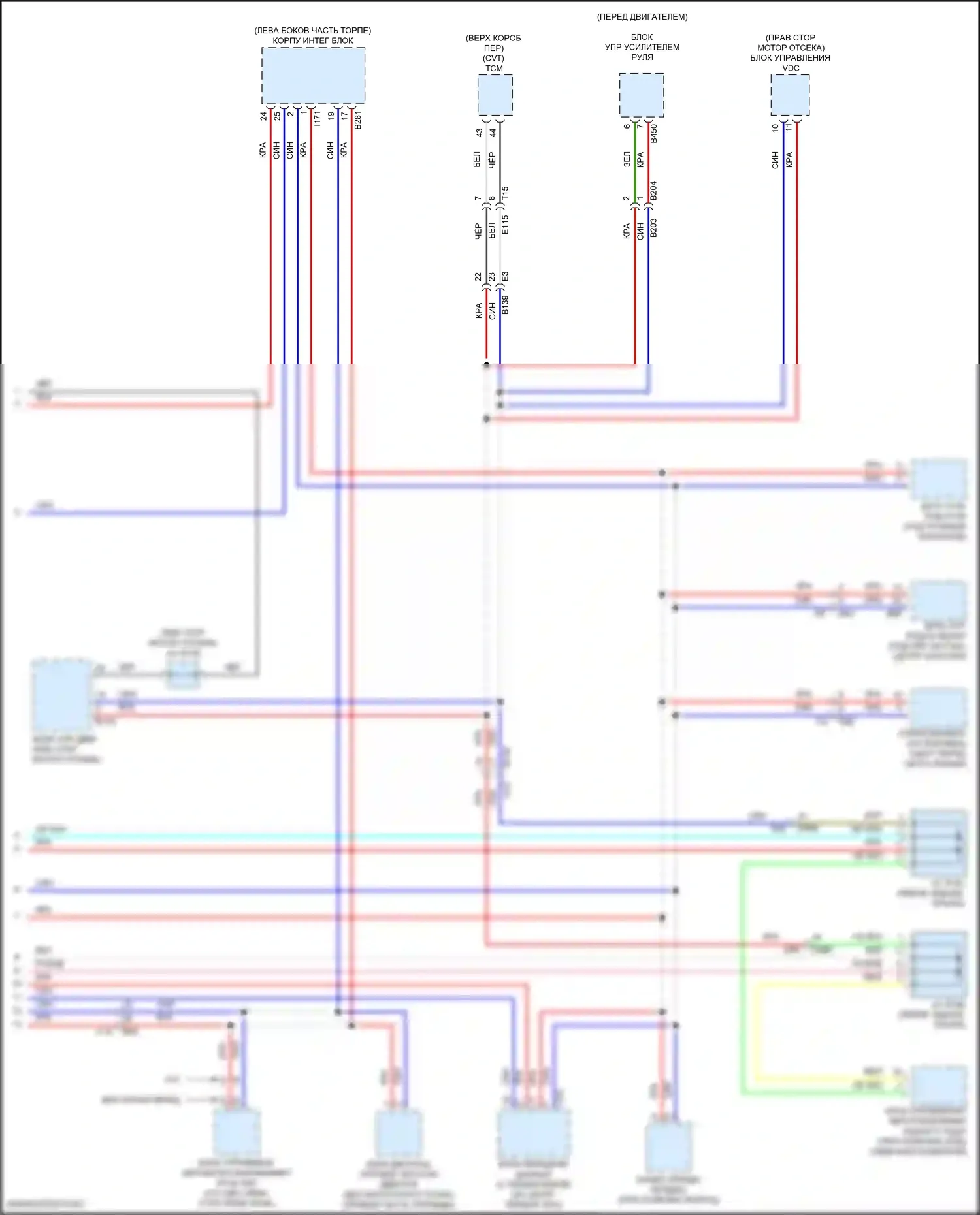 Impreza Subaru GK2 рестайлинг (2019-2023): Can шина электросхема (2 из 2) 