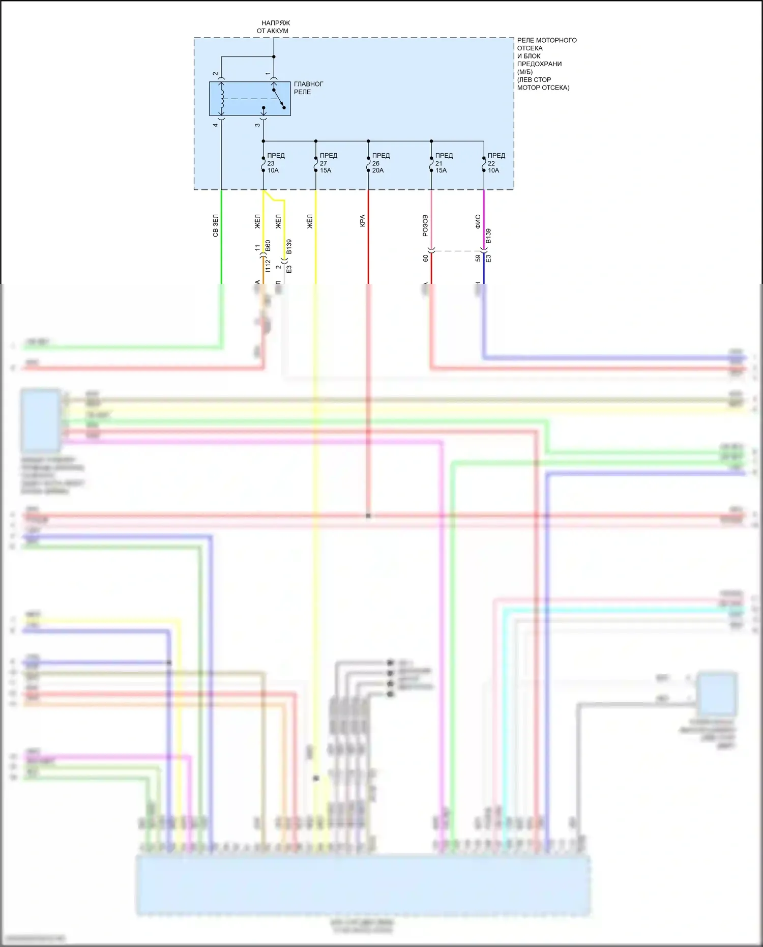 Impreza Subaru GK2 рестайлинг (2019-2023): Электросхема двигателя 2.0l (3 из 7) 