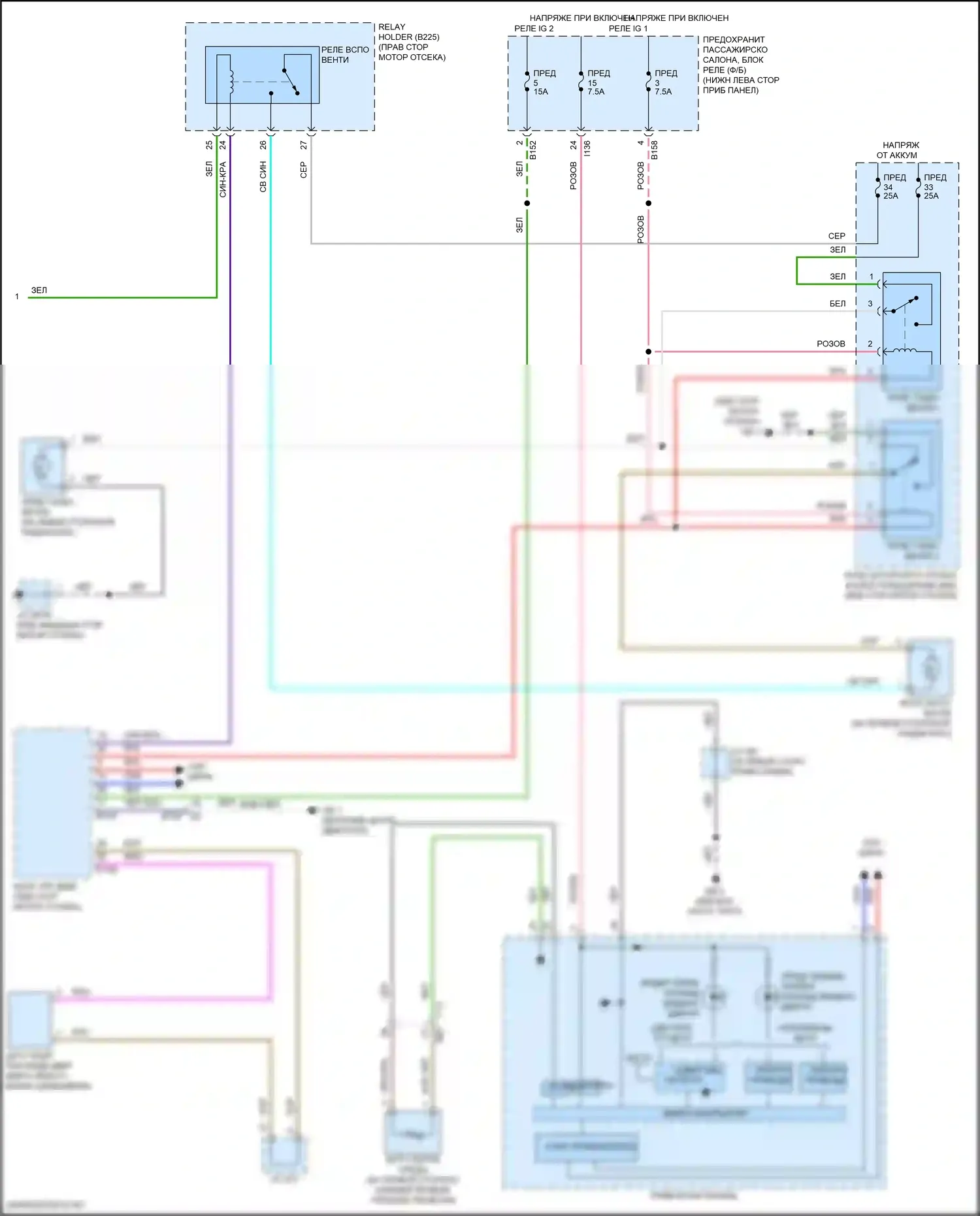 Impreza Subaru GK2 рестайлинг (2019-2023): Электросхема климат контроля (3 из 3) 