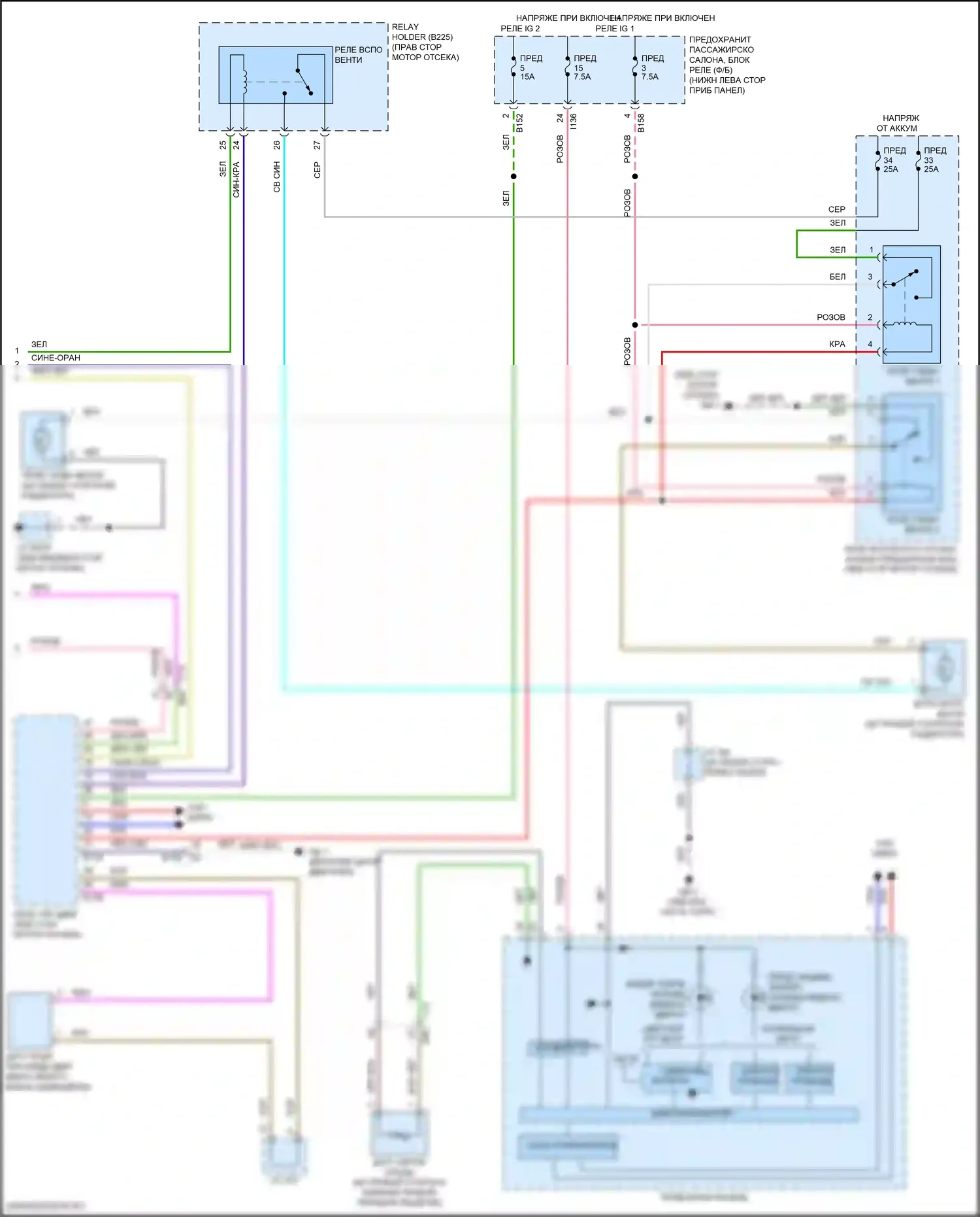 Impreza Subaru GK2 рестайлинг (2019-2023): Электросхема ручного кондиционера (2 из 2) 