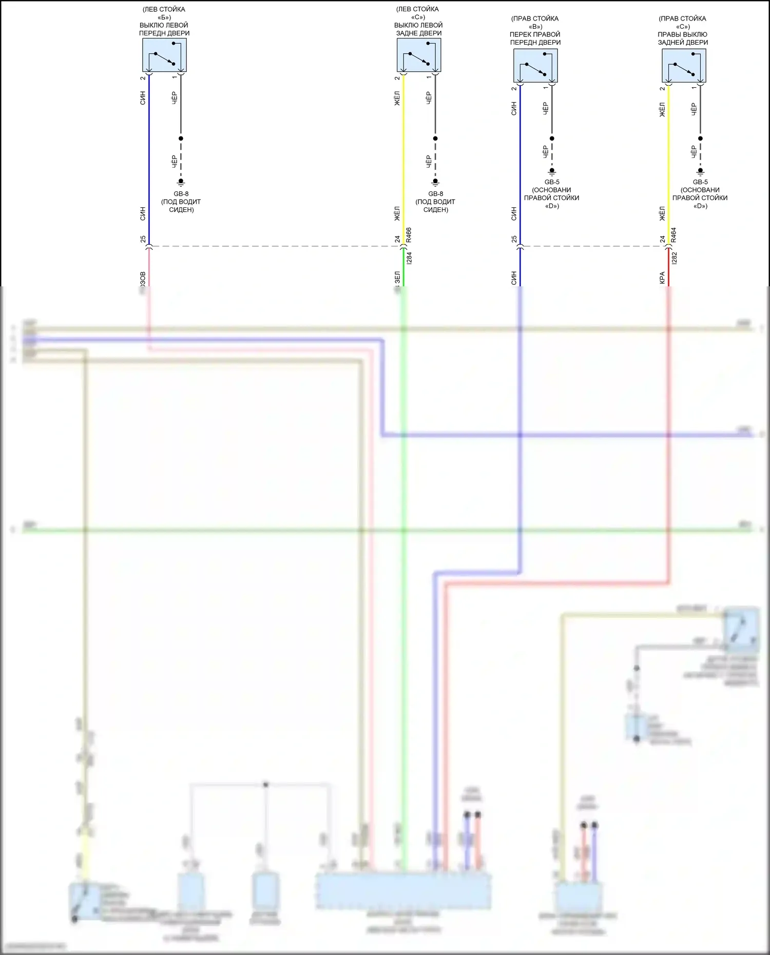 Impreza Subaru GK2 рестайлинг (2019-2023): Электросхема приборной панели, обычный измерительный прибор (2 из 3) 