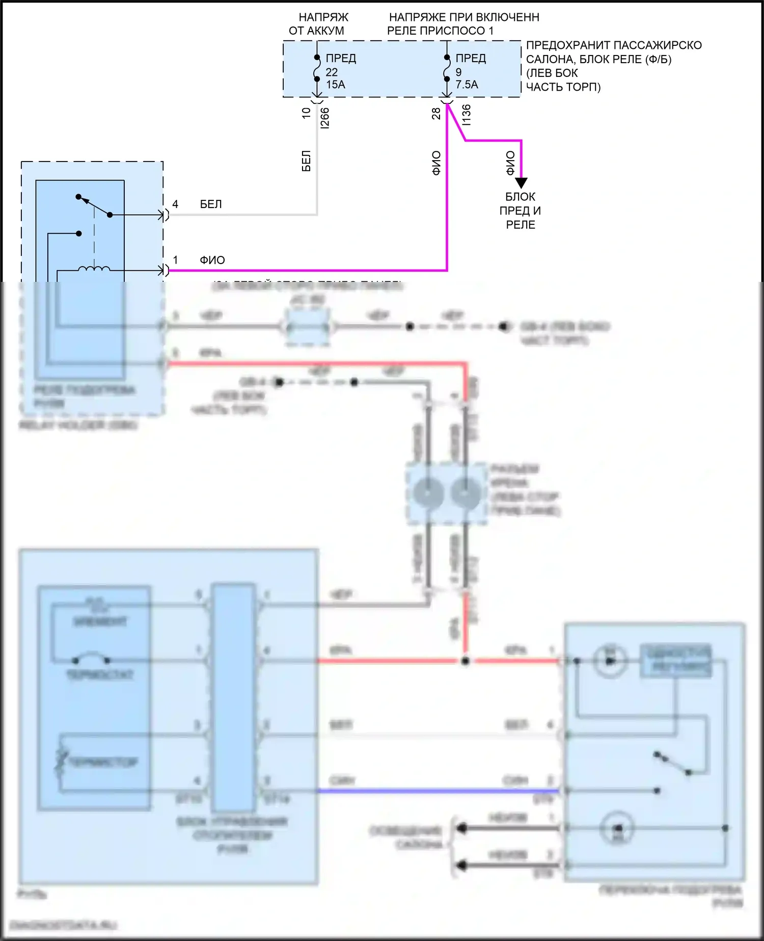 Impreza Subaru GK2 рестайлинг (2019-2023): Электросхема рулевого колеса с подогревом 