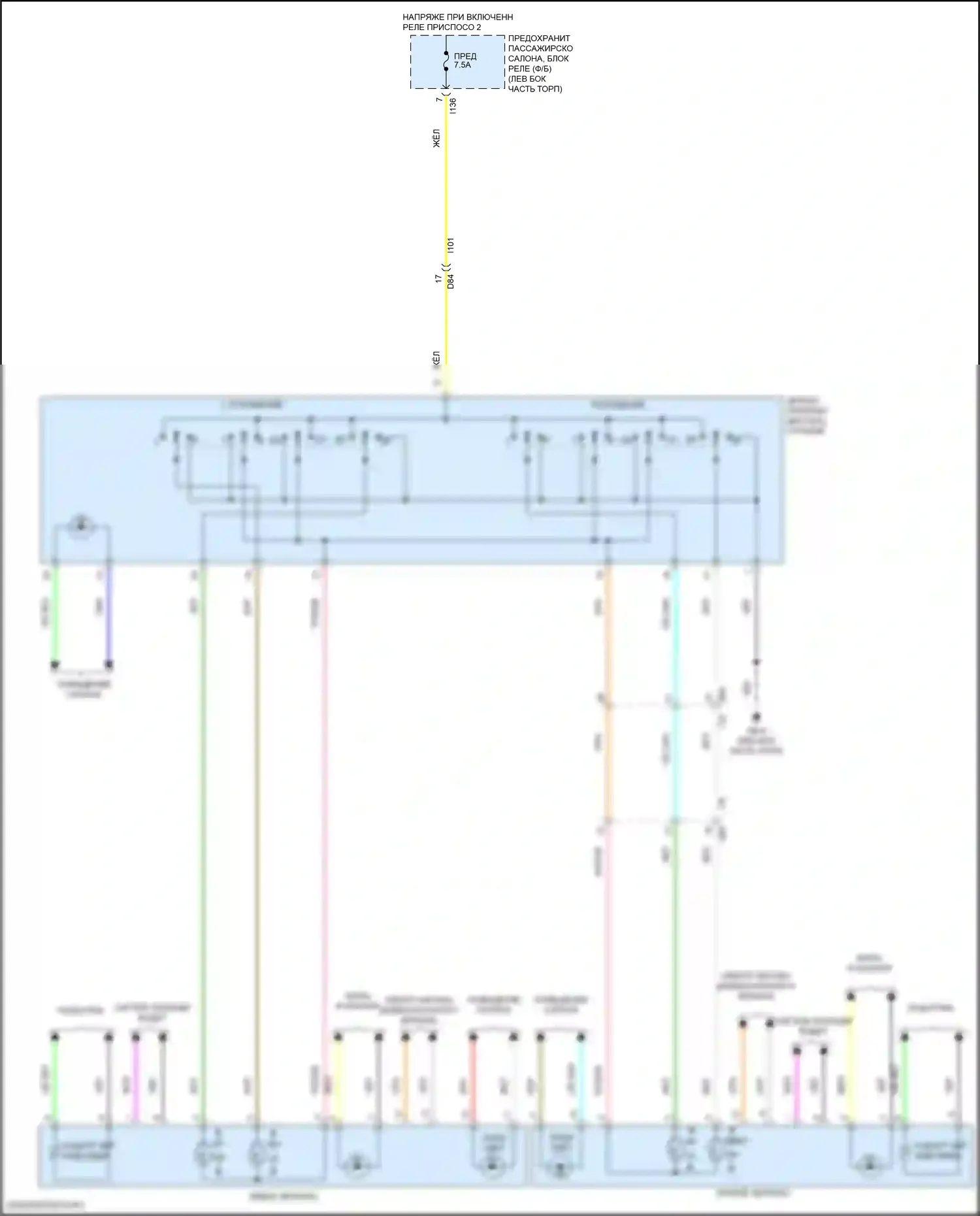 Impreza Subaru GK2 рестайлинг (2019-2023): Электросхема силового зеркала 