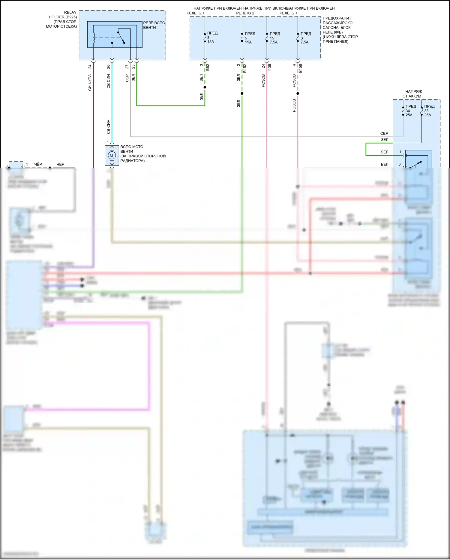 Impreza Subaru GK2 рестайлинг (2019-2023): Электросхема вентилятора охлаждения 