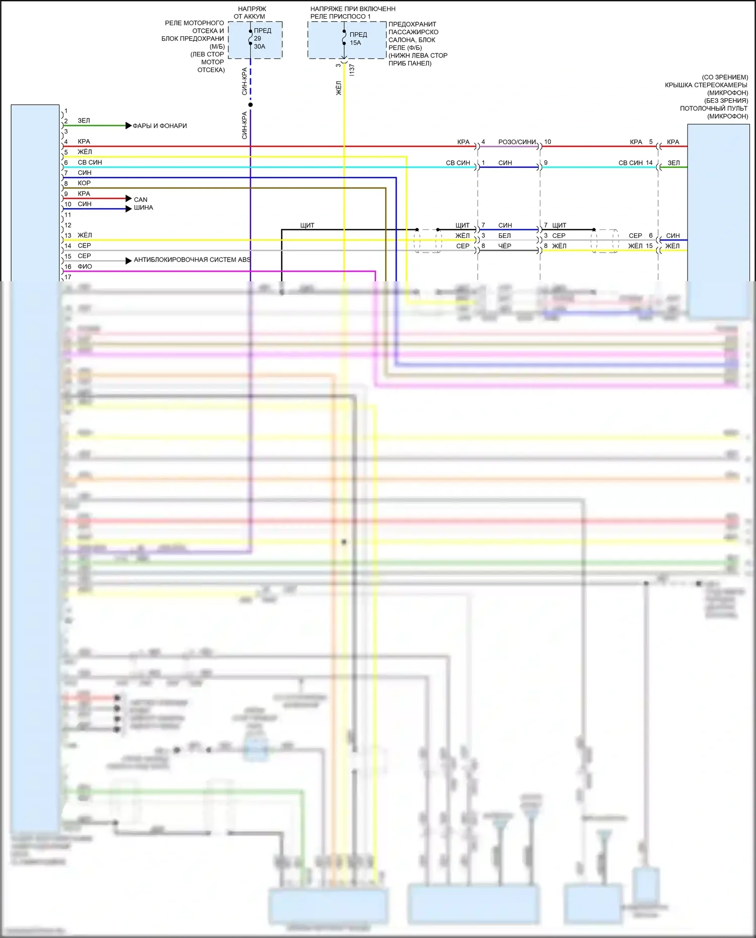 Impreza Subaru GK2 (2016-2019): Электросхема магнитолы, с усилителем звука, без телематики (1 из 3) 