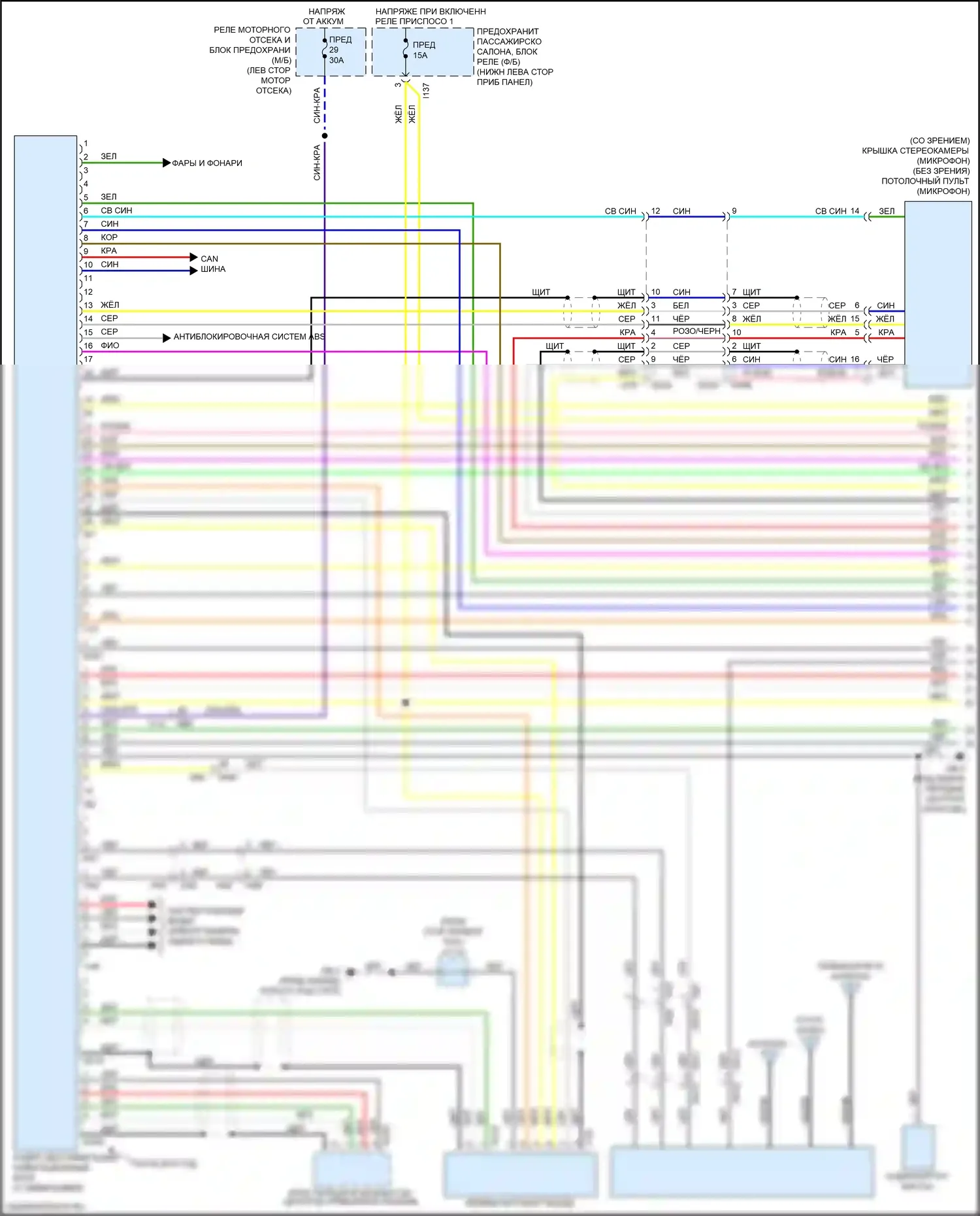 Impreza Subaru GK2 (2016-2019): Электросхема магнитолы, с усилителем звука и телематикой (1 из 4) 