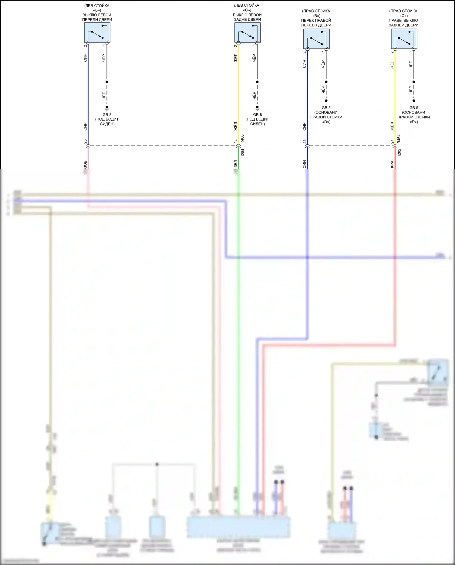 Impreza Subaru GK2 (2016-2019): Электросхема приборной панели, обычный измерительный прибор (2 из 3) 
