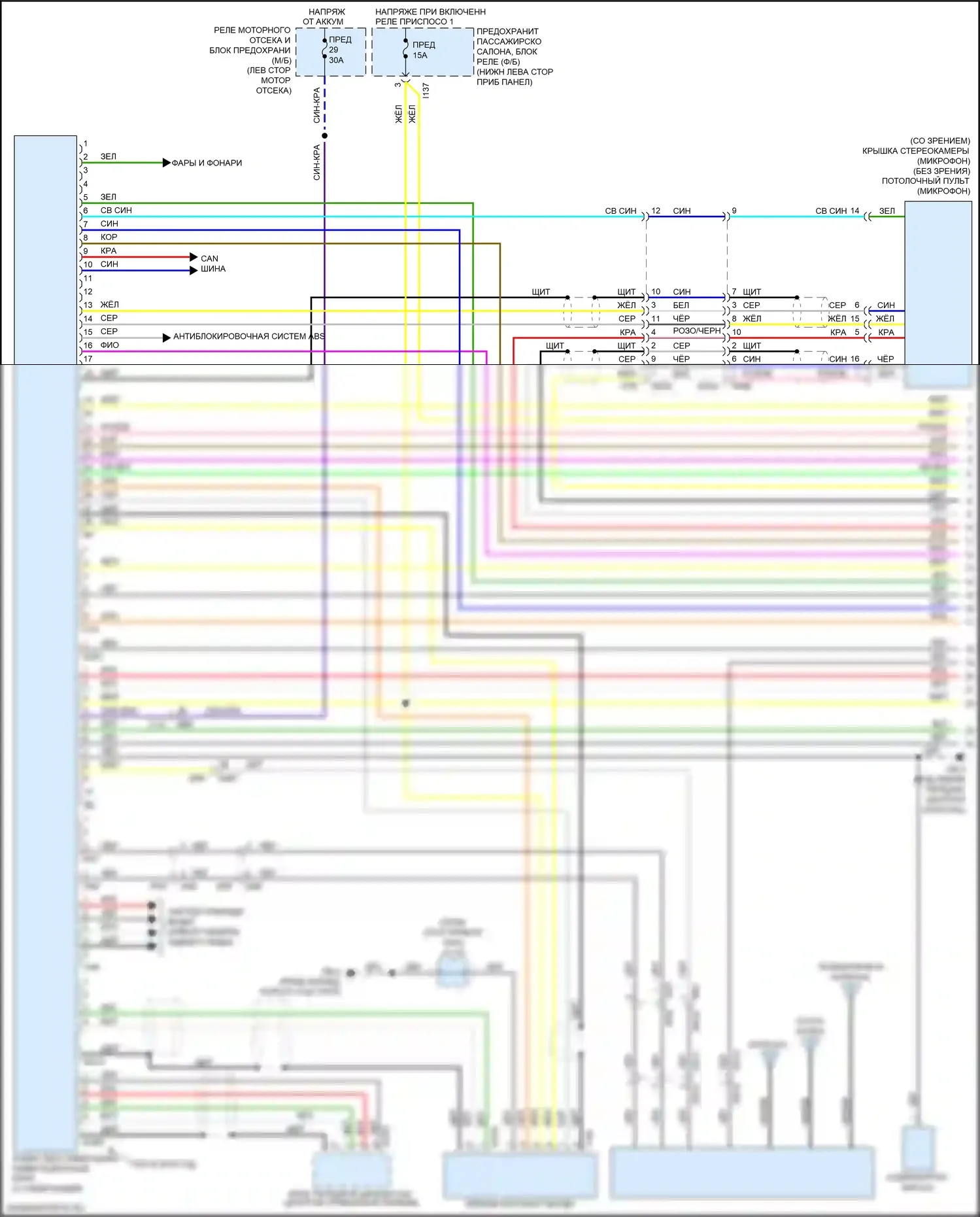 Impreza Subaru GK2 (2016-2019): Электросхема навигации, с телематикой (1 из 4) 