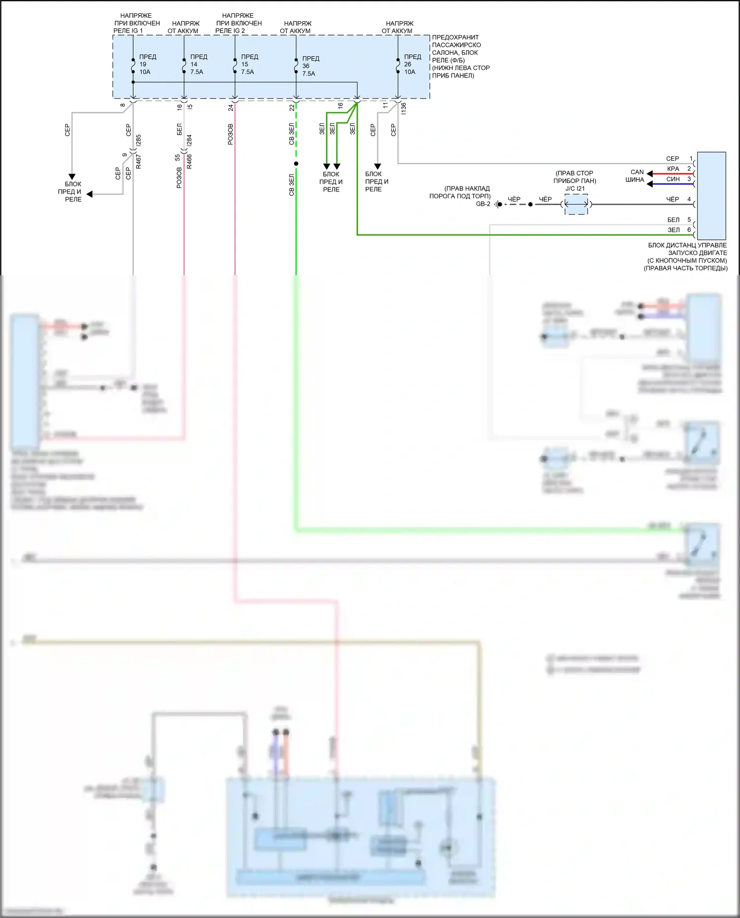Impreza Subaru GK2 (2016-2019): Электросхема центрального замка, без системы бесключевого доступа (3 из 3) 