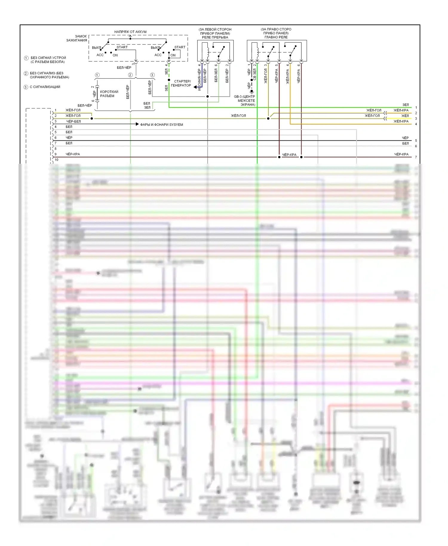 Legacy Subaru BE/BH/BT (1998-2004): Электросхема двигателя 2.5ls (1 из 3) 