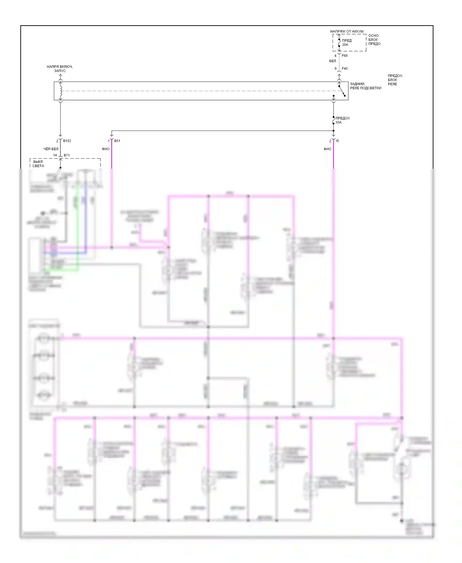Legacy Subaru BE/BH/BT (1998-2004): Электросхема подсветки приборной панели 