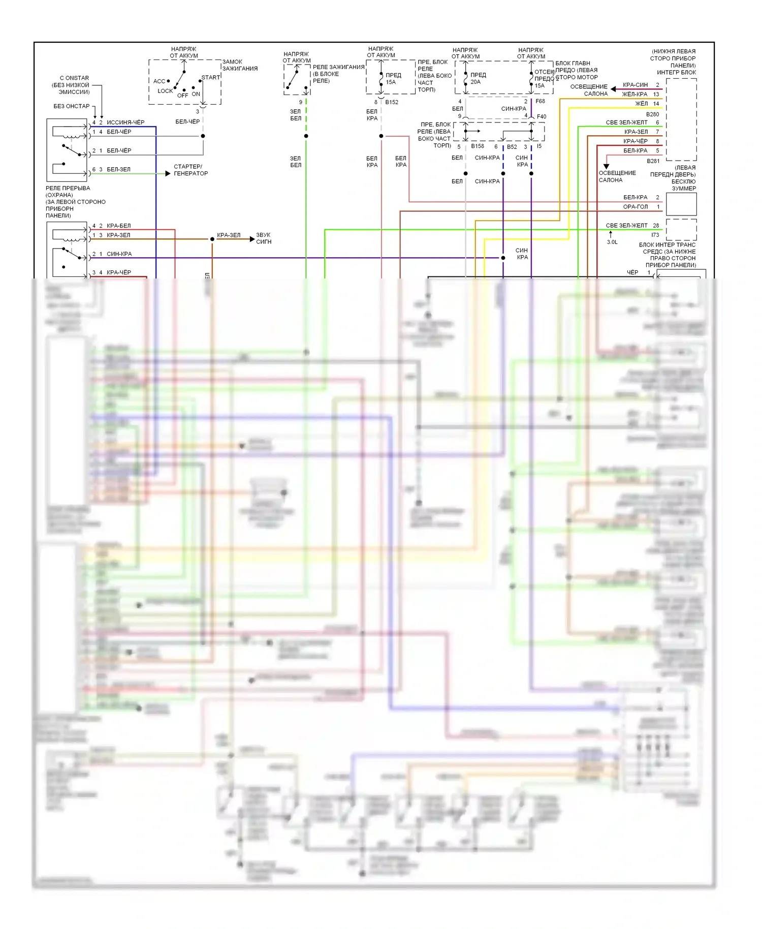 Legacy Subaru BL/BP (2003-2006): Электросхема центрального замка, с бесключевым доступом 